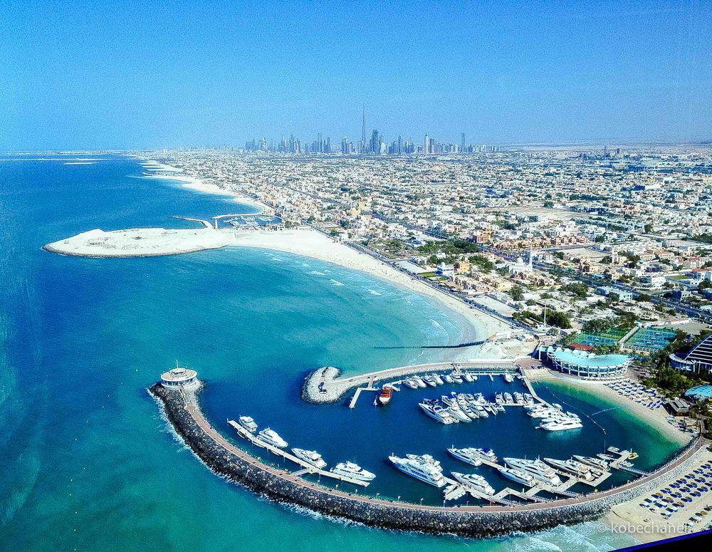 View from our table at the Burj al Arab