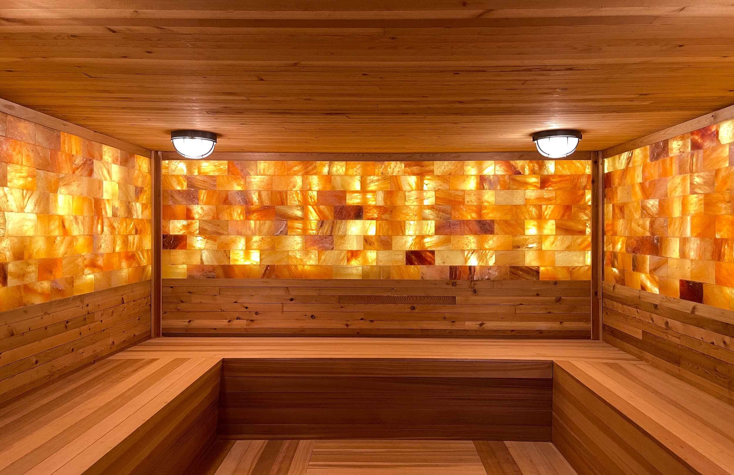 Salt grotto and walnut design sauna, Custom design