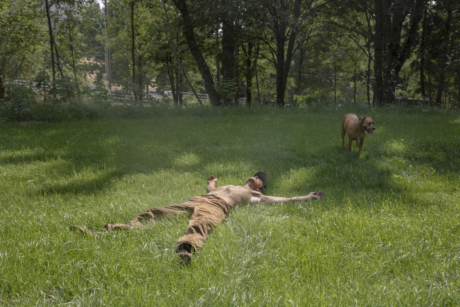 Rob and Vera taking a rest (Oregon)