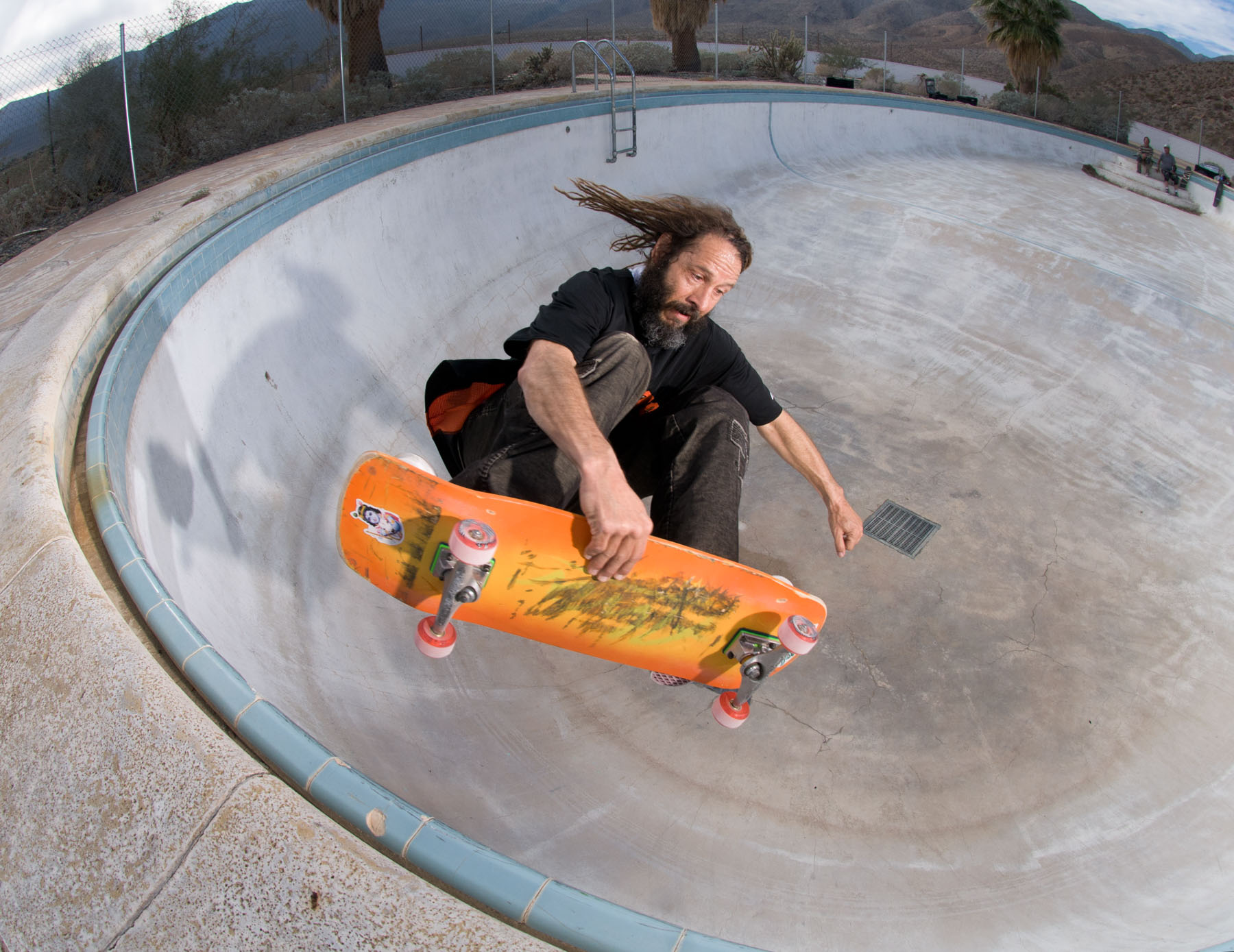 Tony Alva pulls a frontside air out of the "egg" in Borrego Springs. (Photo by MRZ.)