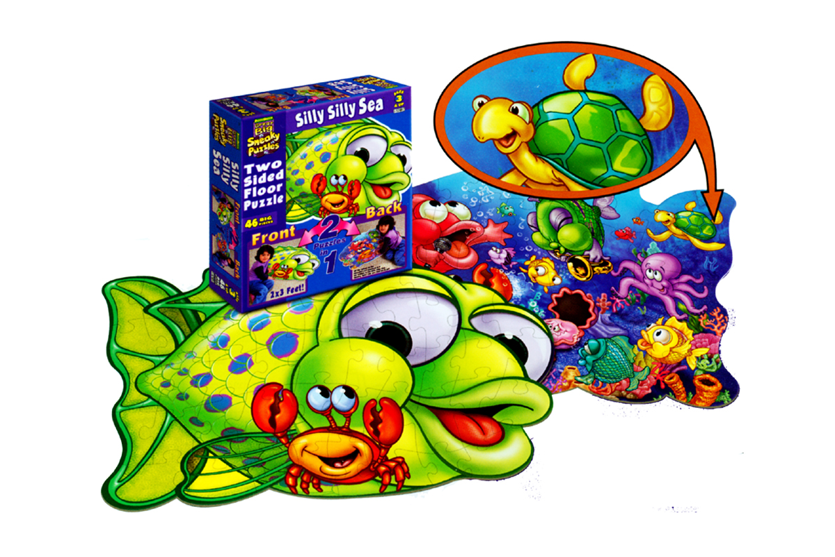 Puzzle Patch Great Sneaky Puzzles Silly Silly Sea 46 Piece 2 Sided