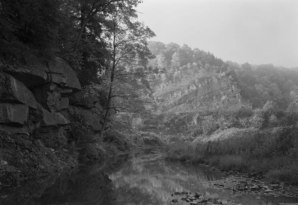 Former Baltimore and Ohio Mainline crossing of Wills Creek, Fairhope Pennsylvania, 2007 .