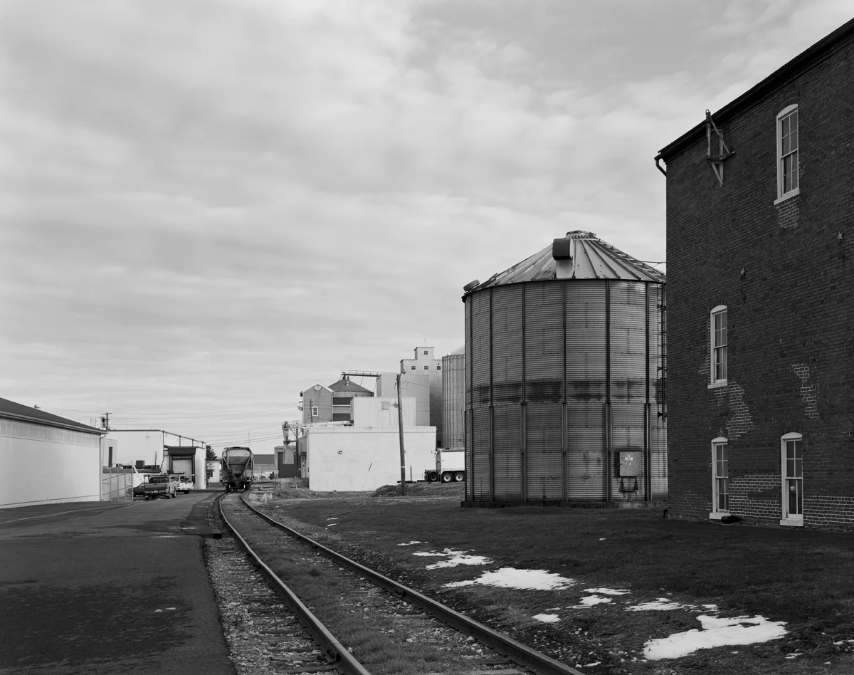 Remains of the 1830's H&L alignment connects the Spangler's Mill complex to the main line from the west end of town. This mill is served by Norfolk Southern crews based out of Dillerville Yard in Lancaster, PA. 