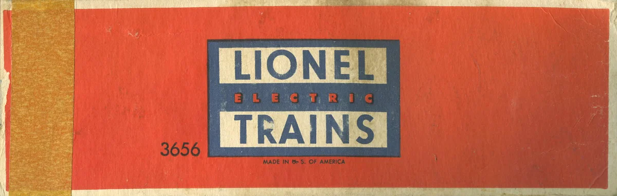 The ubiquitous orange and blue box that every Lionel Product was packed in. This is one of the few I have left that have held together over 60+ years from when my father had the trains as a boy. 