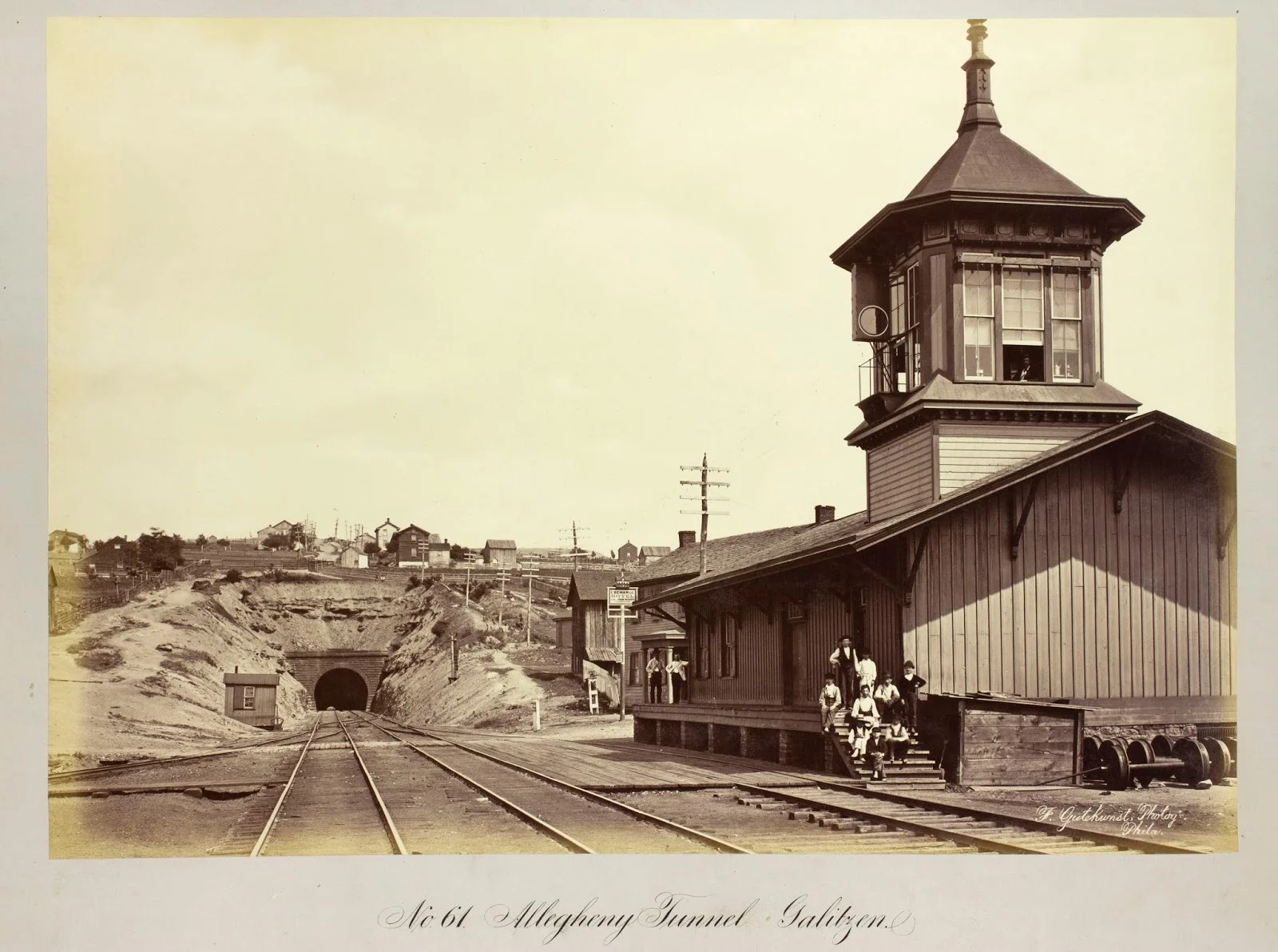 Plate 61, Allegheny Tunnel, Galitzen, Pennsylvania. One of 91 beautiful images from the Album of Frederick Gutekunst's photographs recently donated to the Library Company of Philadelphia by the Greer family. Image collection of Library Company of Philadelphia
