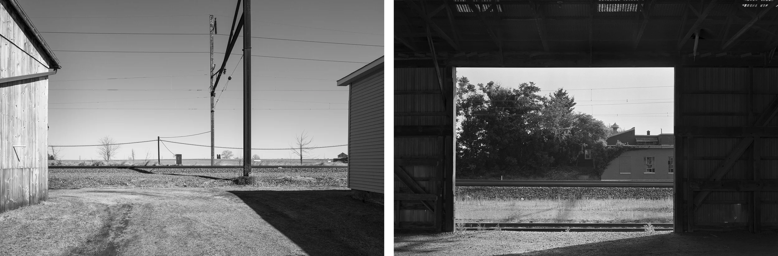 Typical views along this stretch of the PRR Main Line include simple frame buildings and unspoiled views of the rich agricultural landscape inhabited by the Amish and Mennonites.