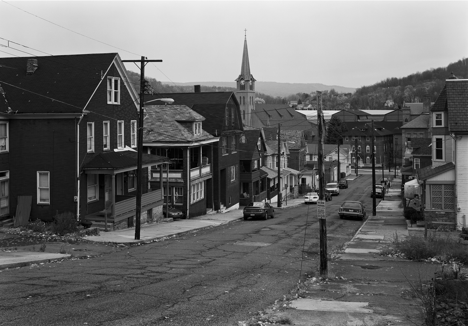 While From the Main Line is about the railroad I also take great care to consider the neighboring economies past and present to understand the larger life cycles of the surrounding landscape. View from West Singer Street, Johnstown, Pennsylvania.