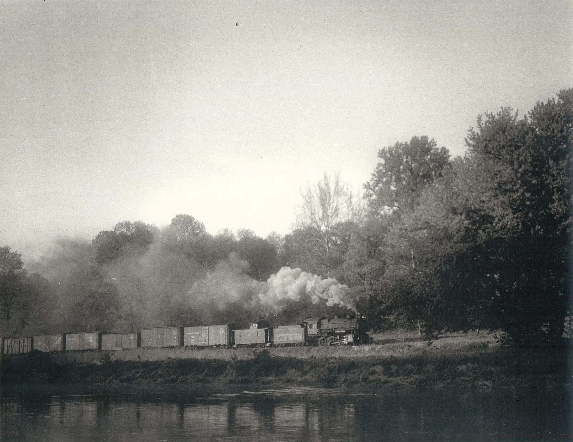 A typical PRR train traversing the former Lancaster & Reading Narrow Gauge Railroad between Lancaster and its southern terminus in Quarryville. Walter G. Minnich Jr. collection