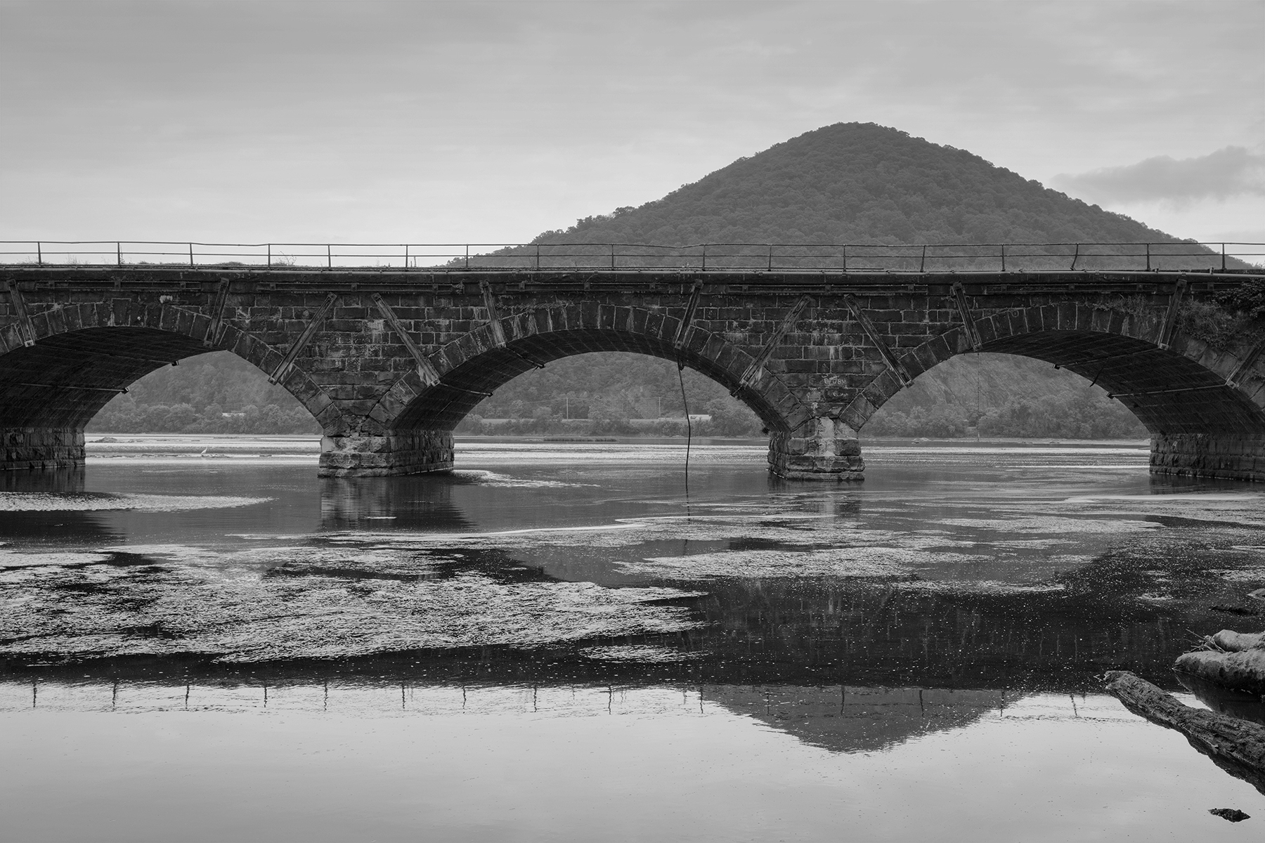 View of Peter’s Mountain from Sherman’s Creek, Duncannon, Pennsylvania