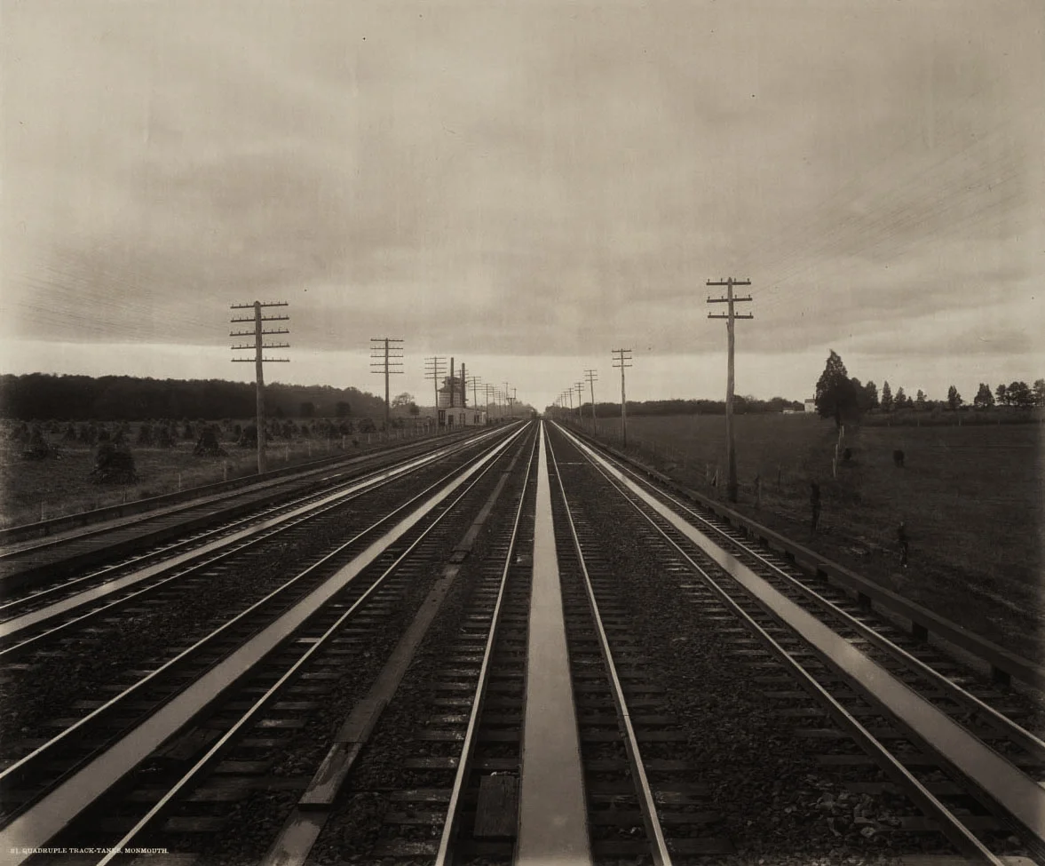 Quadruple Track – Tanks, Monmouth Junction, New Jersey c. 1891. William H. Rau. The Altoona Public Library Collection