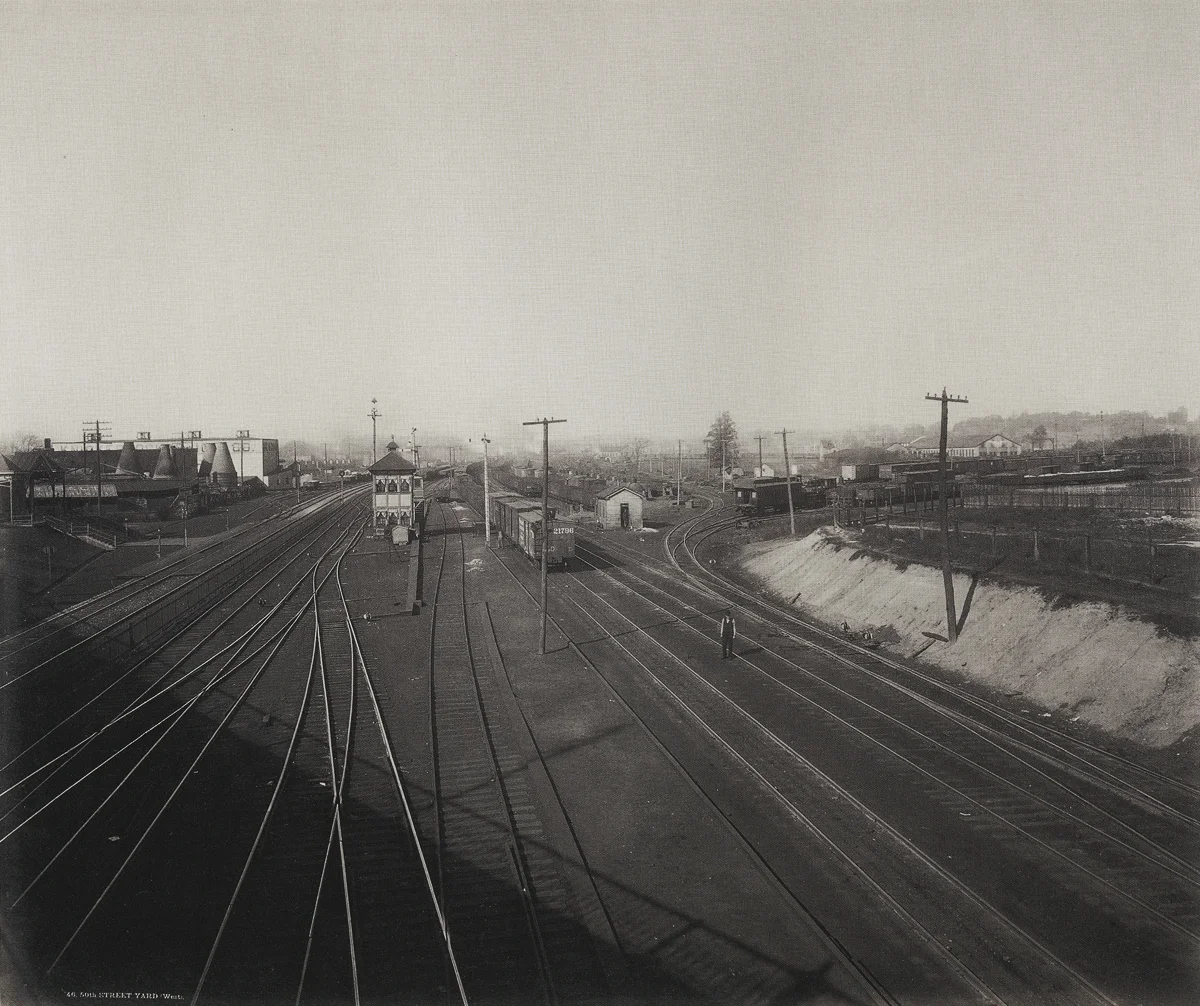 Philadelphia, 50th Street Yard (West), c. 1891. William H. Rau. The Altoona Public Library Collection