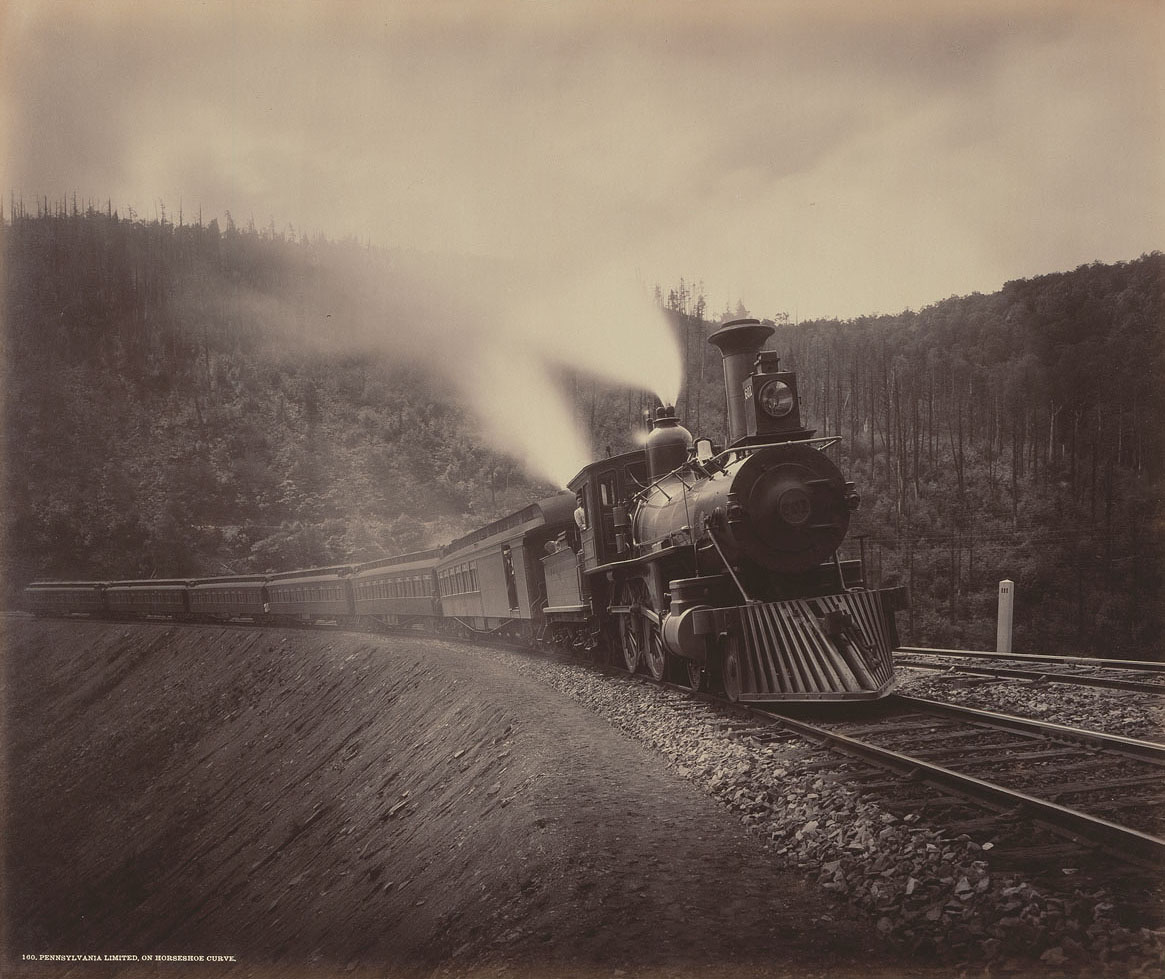 The pinnacle of 19th Century steam is depicted here in 1891, leading the Pennsylvania Railroad’s premier train, The Pennsylvania Limited. While many paid attention to the expansive systems, track, and stations, water and fuel were the essential elements to keep steam-powered locomotives running across the road. William H Rau Photograph, Collection of American Premier Underwriters, Inc.