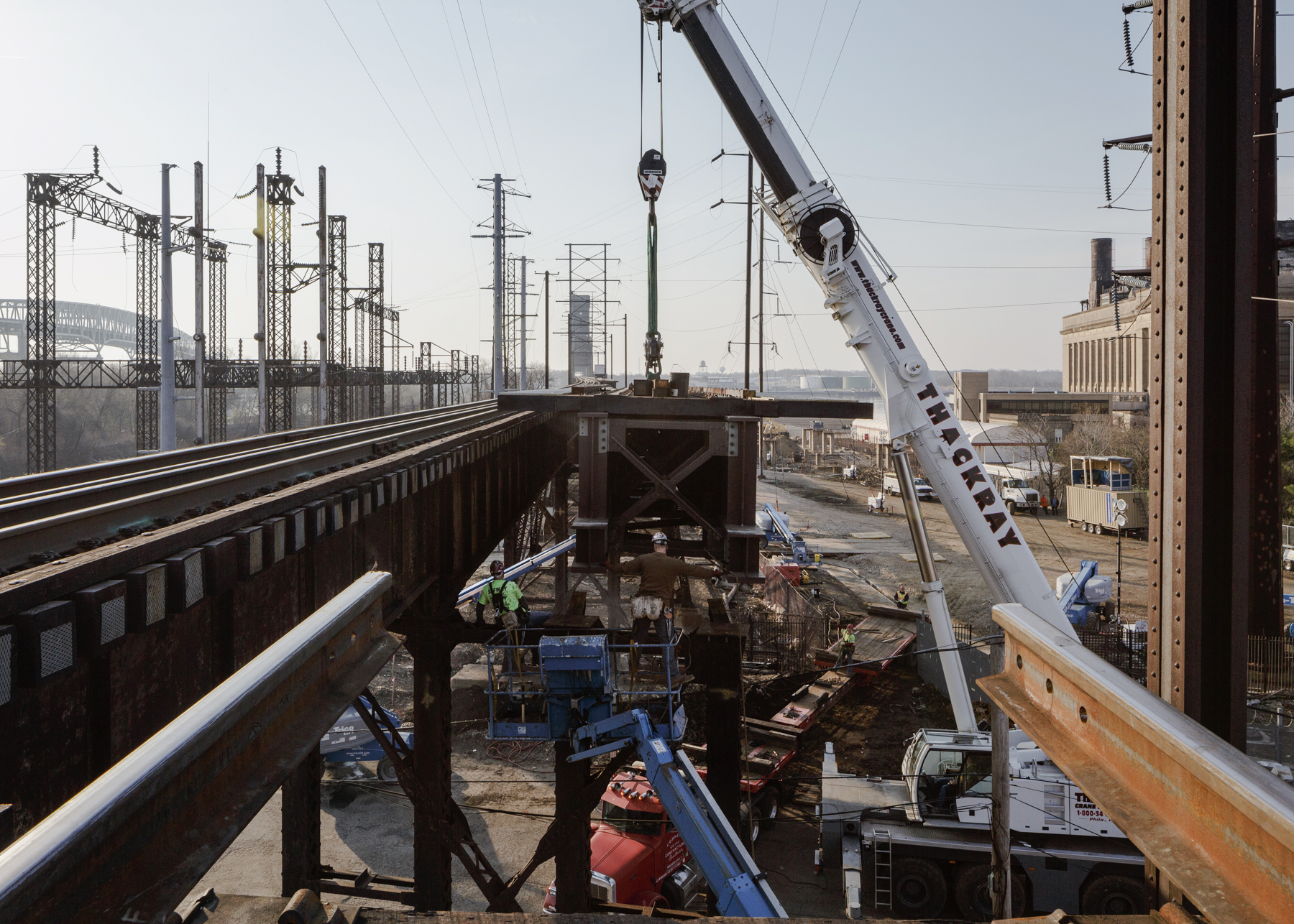 Delair viaduct, span replacement project documentation for Conrail Shared Assets Operation, Port Richmond section, Philadelphia, Pennsylvania. 