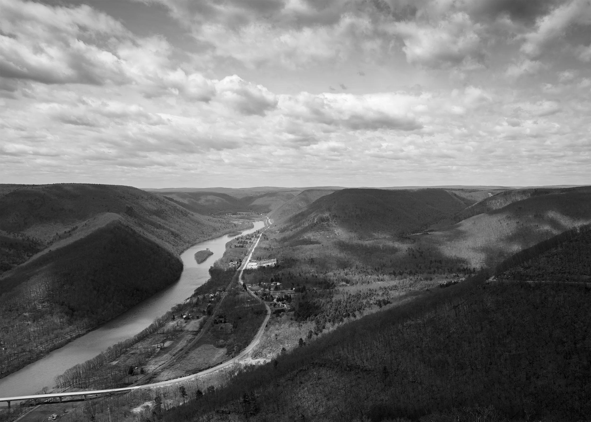 2. Former Philadelphia & Erie route along the West Branch of the Susquehanna River, Clinton County, Pennsylvania.