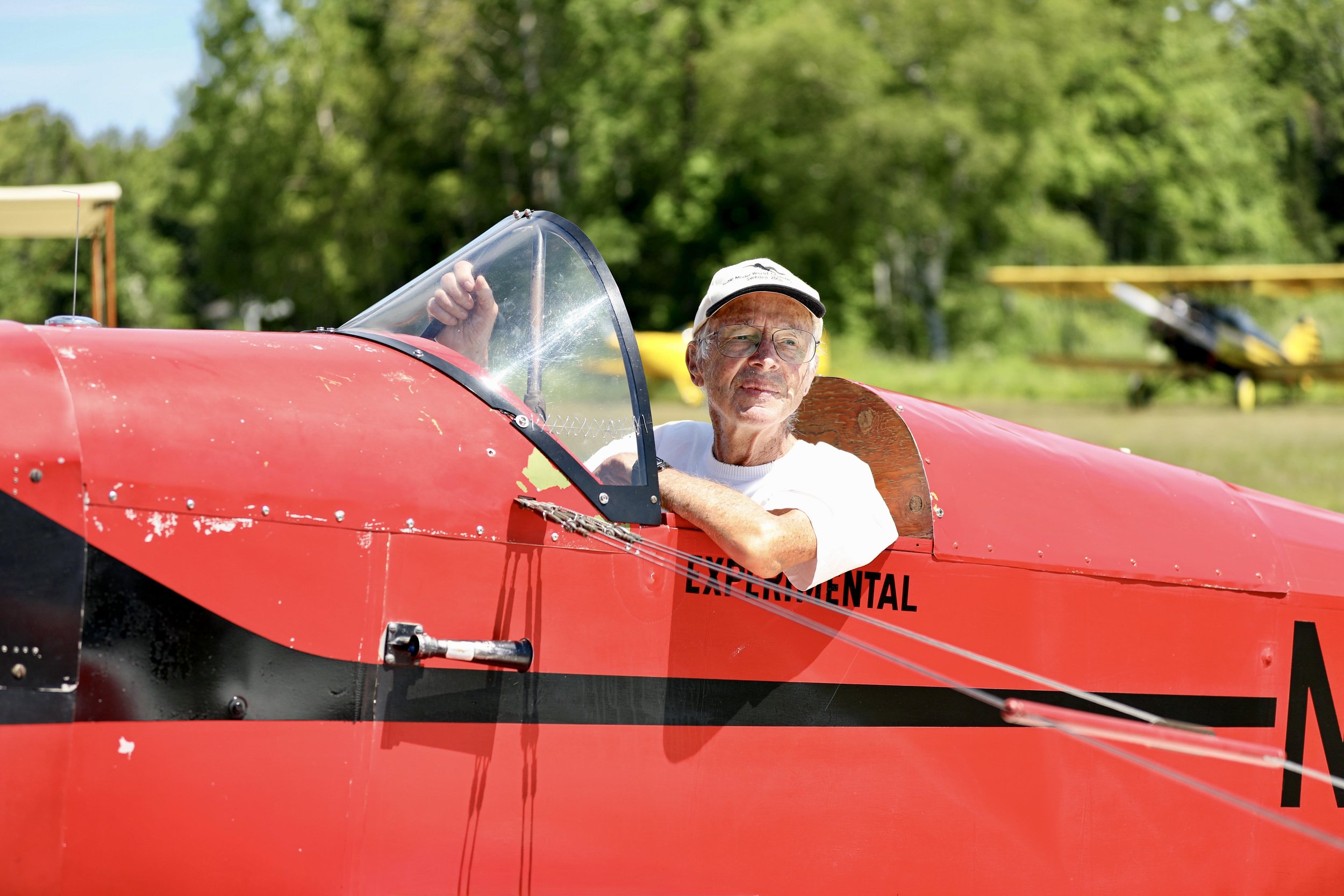 Leo, reunited with his former aircraft at Owls Head Transportation Museum