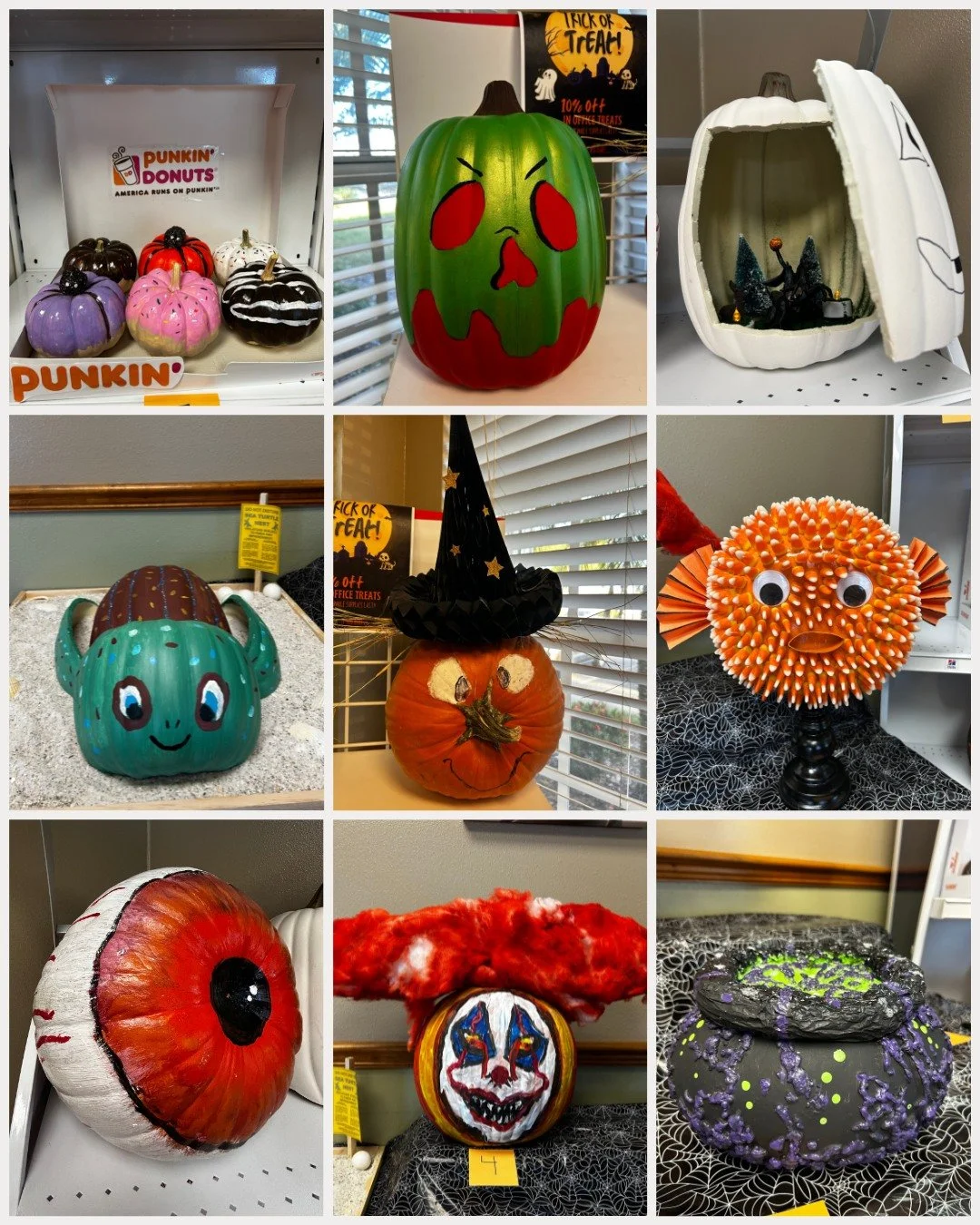 It&rsquo;s our First Annual Staff Pumpkin Contest! 🎃

Our team got creative and decorated pumpkins for Halloween. Now it&rsquo;s your turn to pick the winner.

🧡 Stop by our lobby anytime before October 31st to see the pumpkins on display and cast 