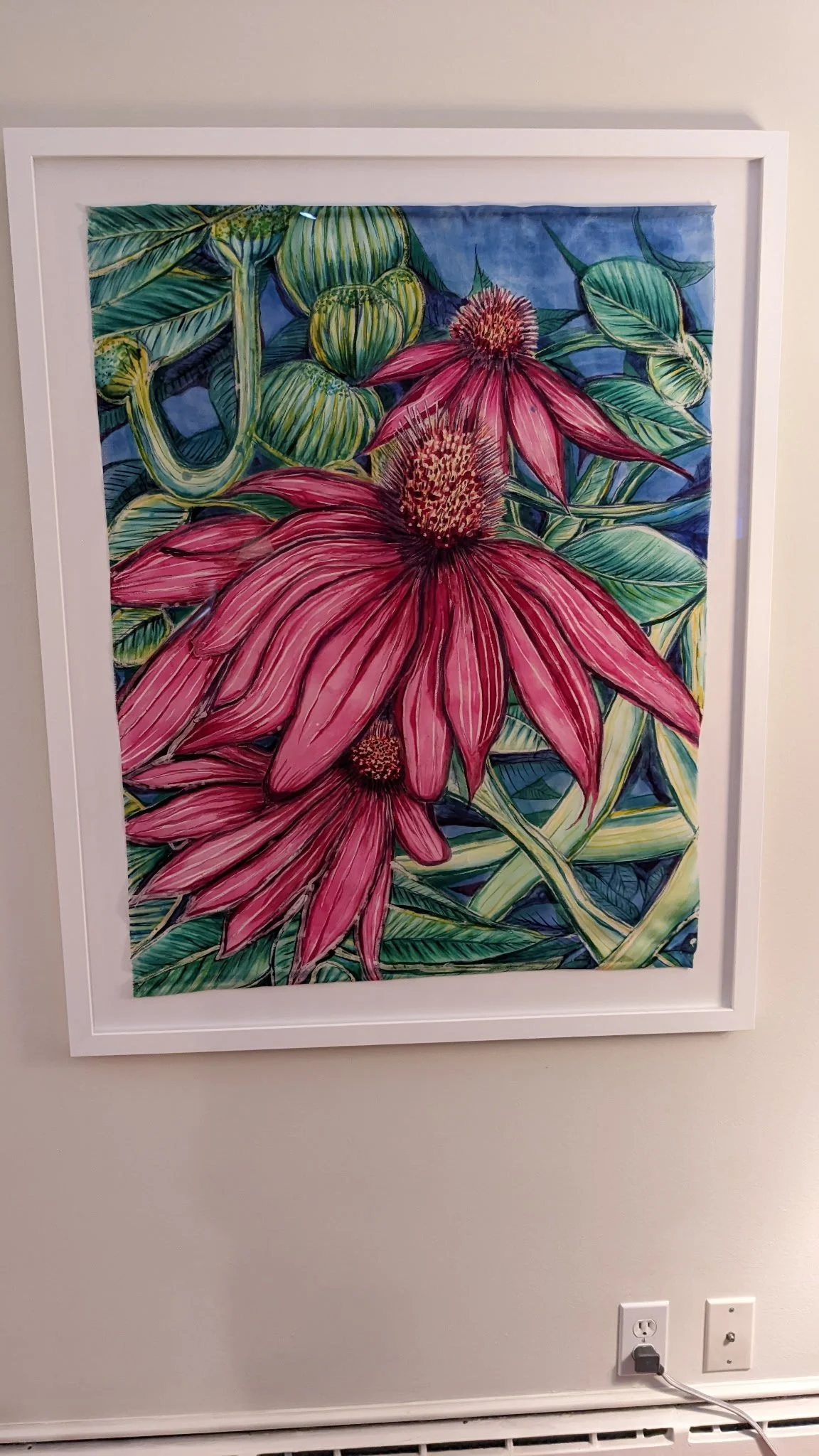 cone flowers framed.jpg