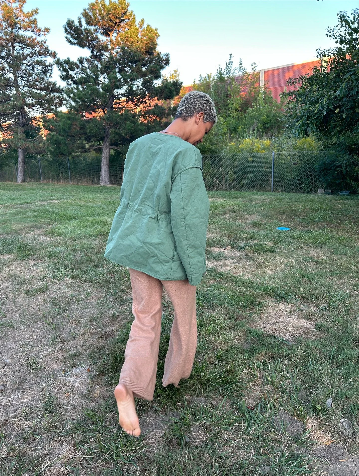 Quilted Coziness. *with draw string detail for adjustment. Grab this sage green jacket in time for &ldquo;Sweata weatha!&rdquo;