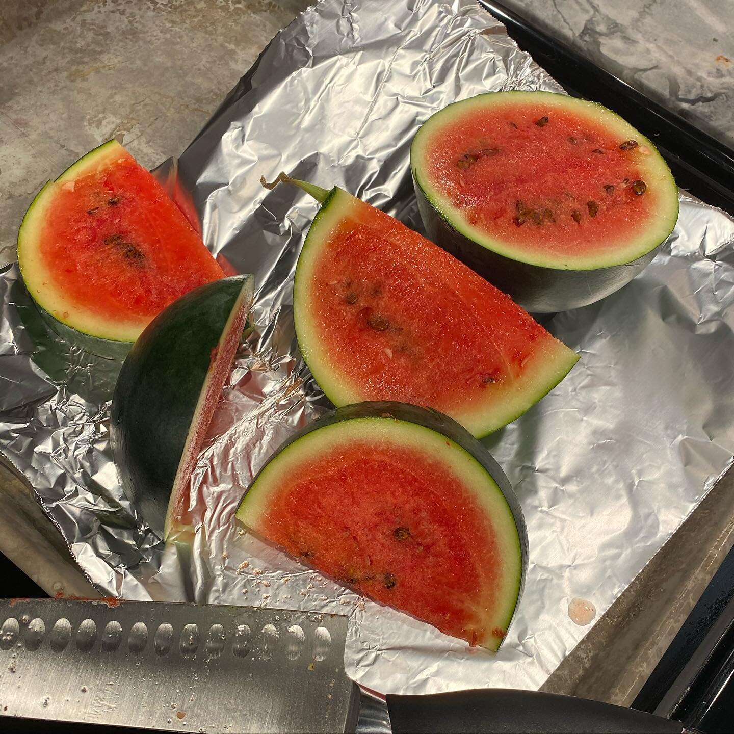 I forgot to post when I harvested my tiny watermelon! #latergram