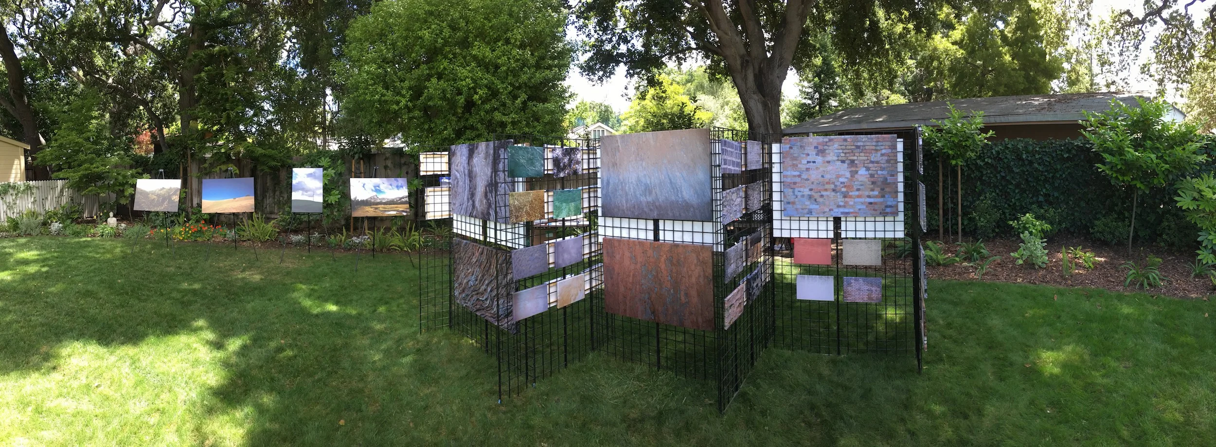 Open-air gallery display during Silicon Valley Open Studios, May 2016