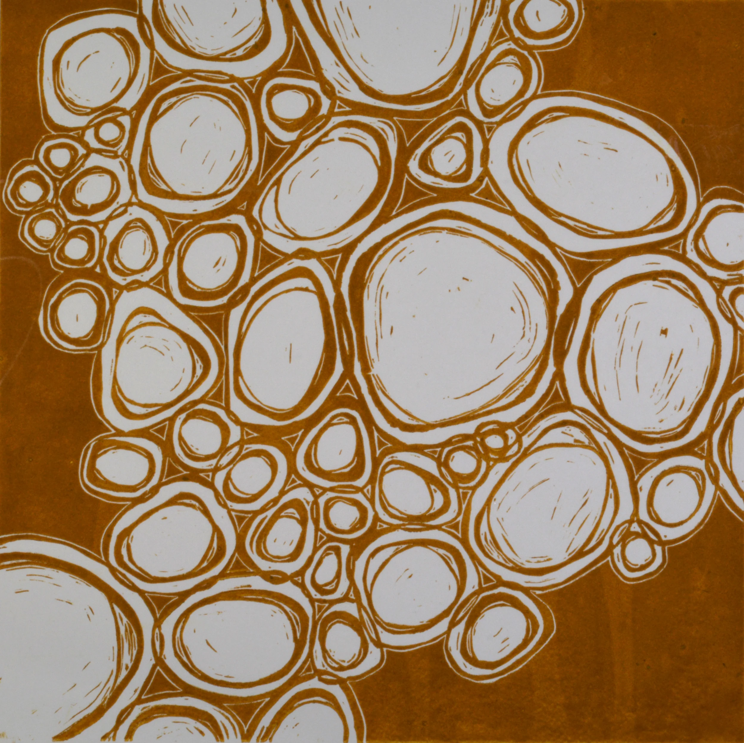 Fizz 12" x 12" Linoleum Cut 2014