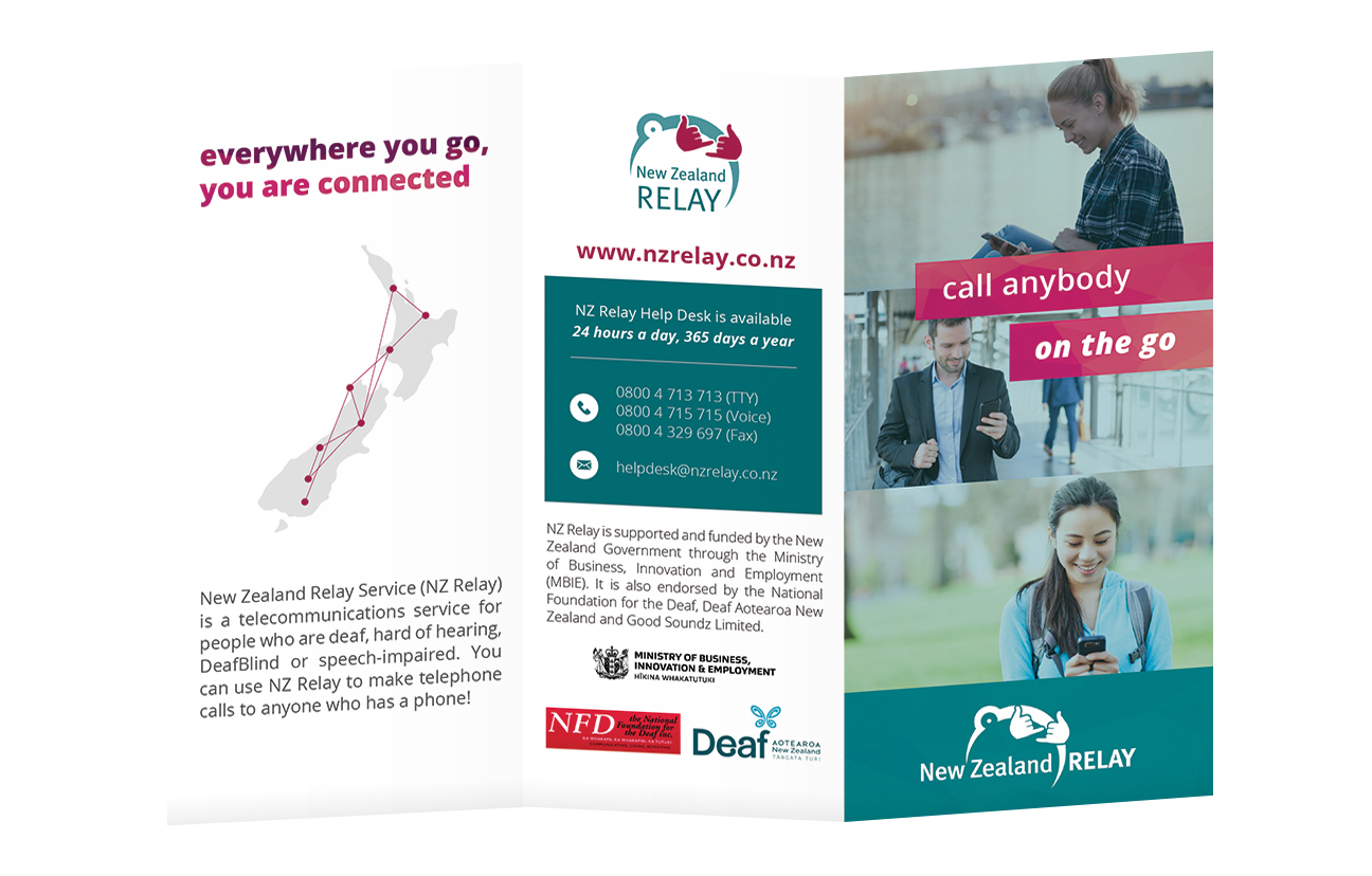 Design Option 3 for Front Cover of NZ Relay Brochure