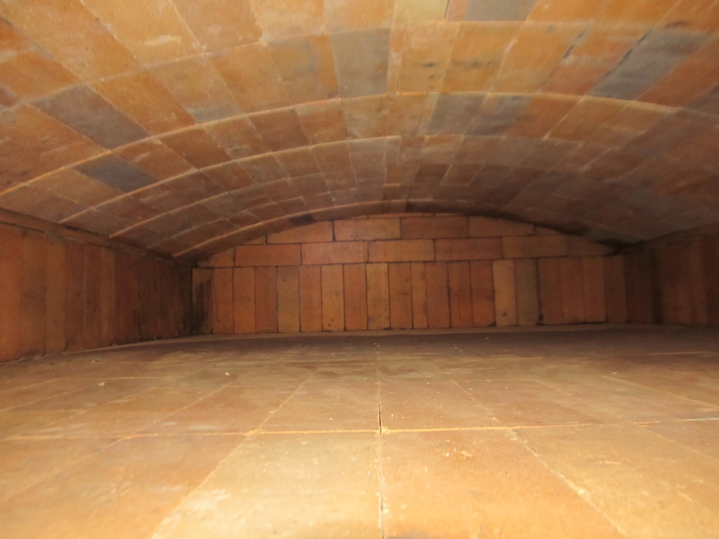 Finished interior of the oven.