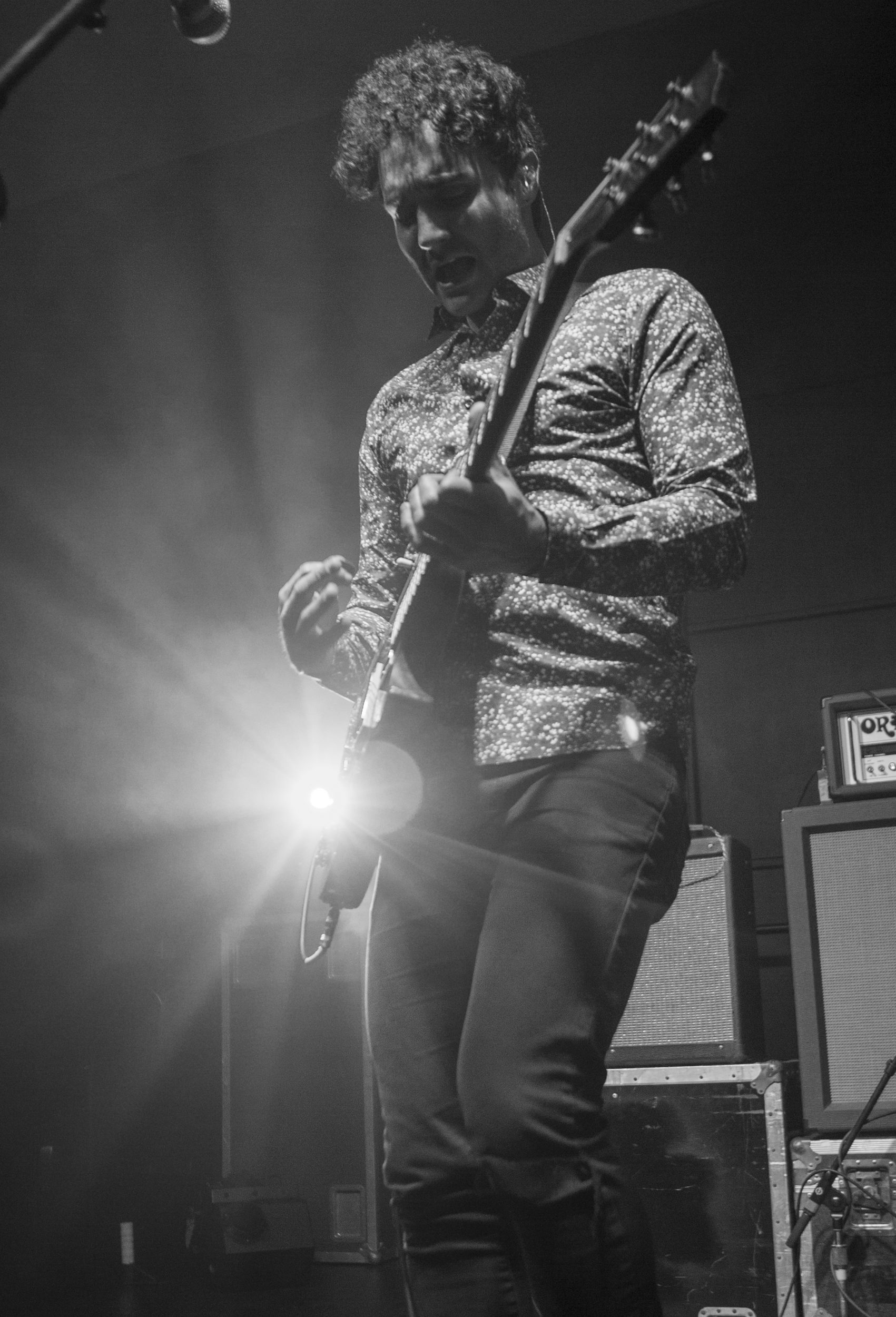 Guitarist Mike Kamerman of Smallpools performs at Alumni Hall on Friday, April 8, 2016.