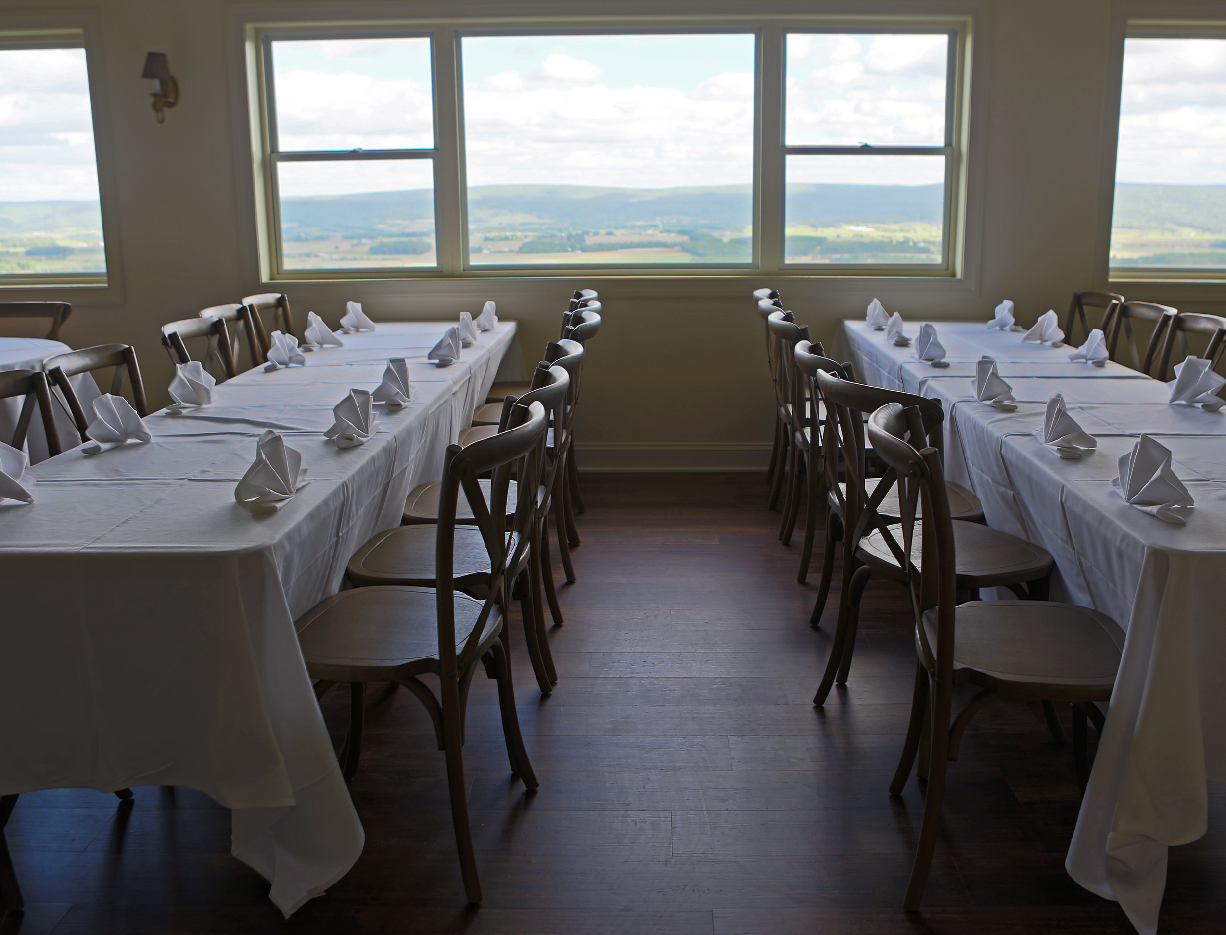 Harrison's Catering new event center Above the Valley' main dining room located on North Pennsylvania Avenue in Centre Hall overlooking Penns Valley.