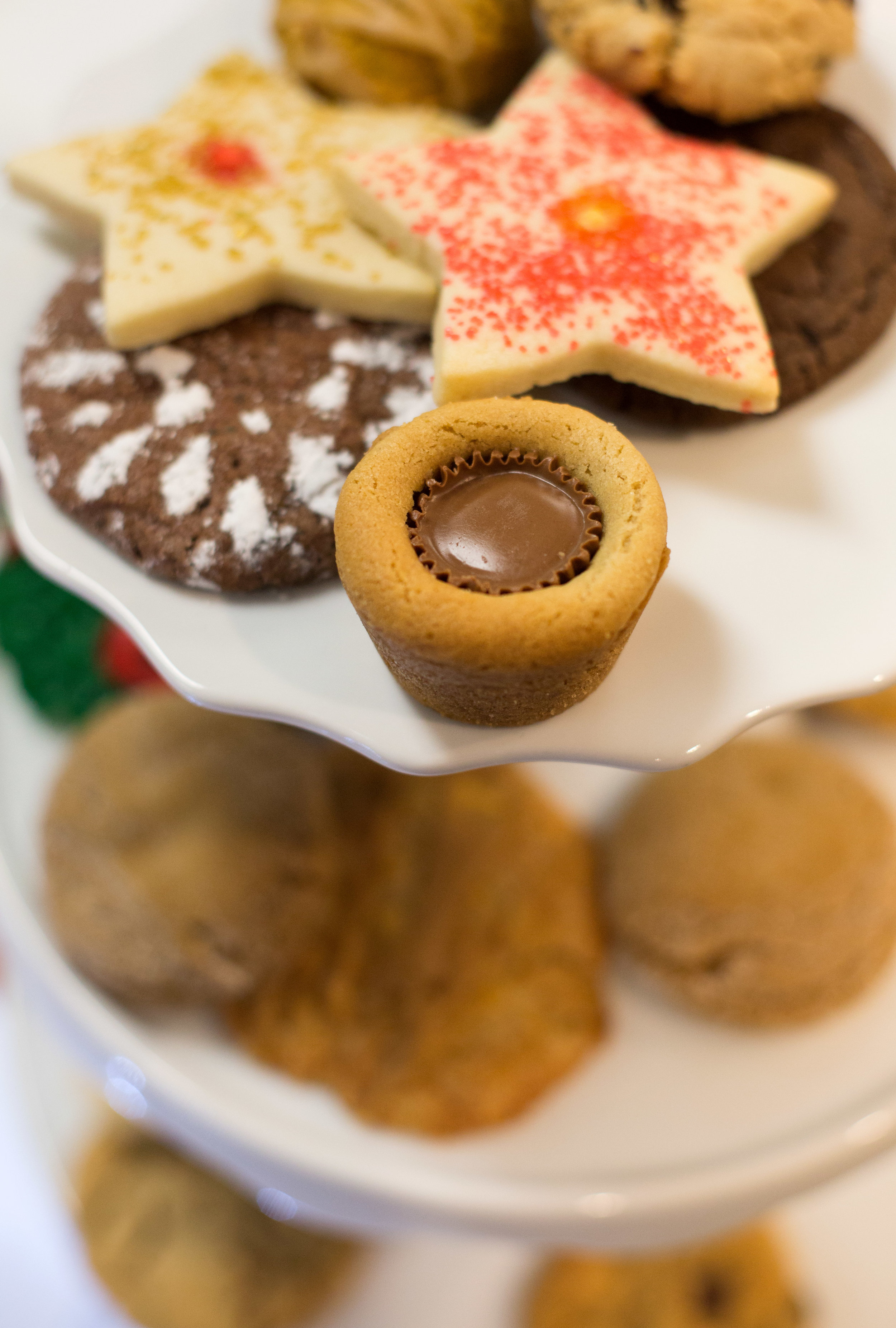 A tower of assorted cookies is set out during the annual Cookie Bake-Off at Penta Career center on Thursday, Oct. 20, 2016.