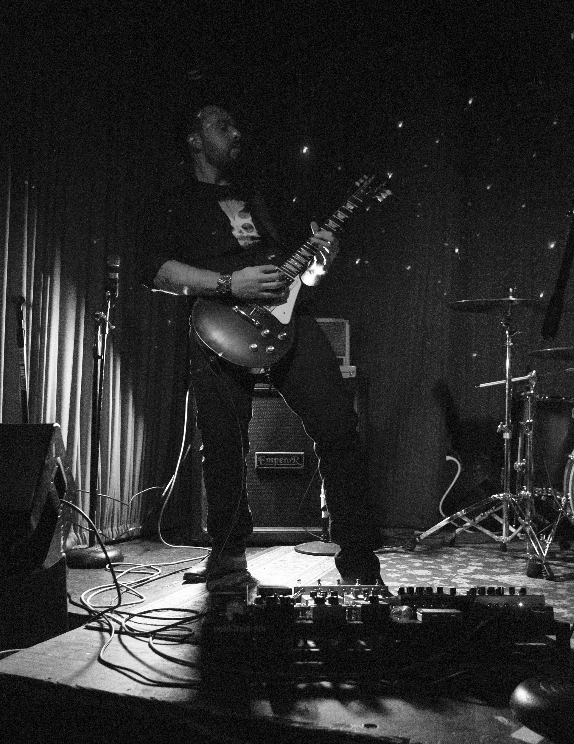 Vince Sargentoni performs with ambient hard rock band Coronal Mass Ejection at Ortlieb's in Philadelphia on Thursday, March 30, 2017.