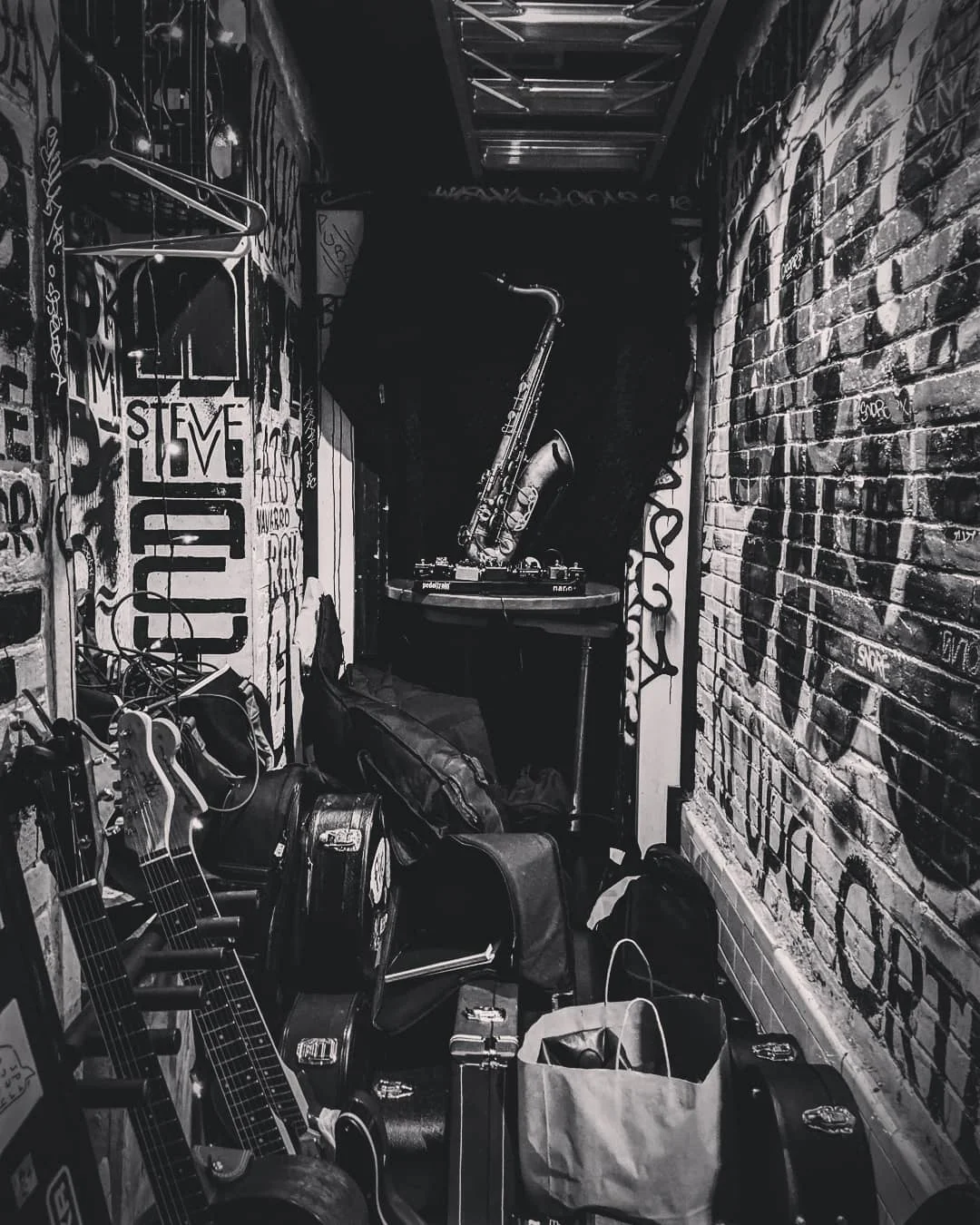 The state of the gear room at Orlieb’s in Northern Liberties before playing with Coleman Rigg. We opened for a sold out performance with Kay Roman and Philip James. Philadelphia, Pa Shot with Pixel 3