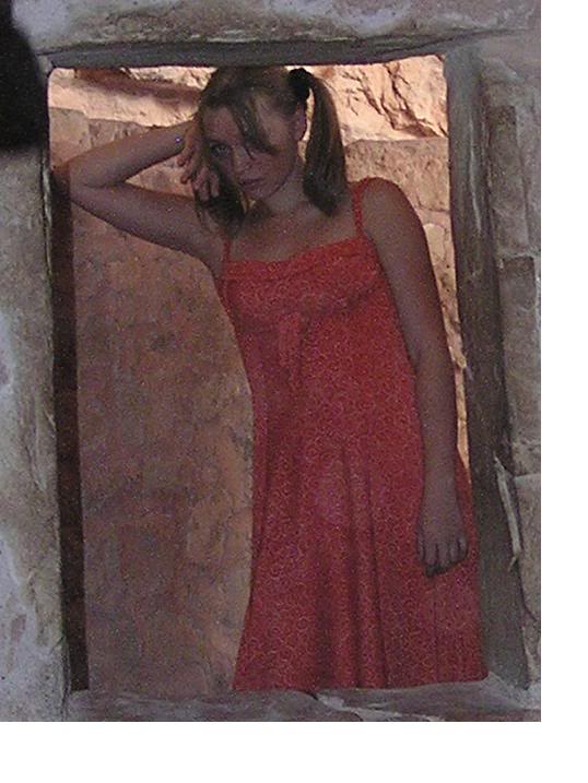 I wore this to go hiking in Colorado. I paired it with pigtails and a pair of strapless, kelly-green 1" heels that I threw at my mom when she proceeded to hike a hill. 