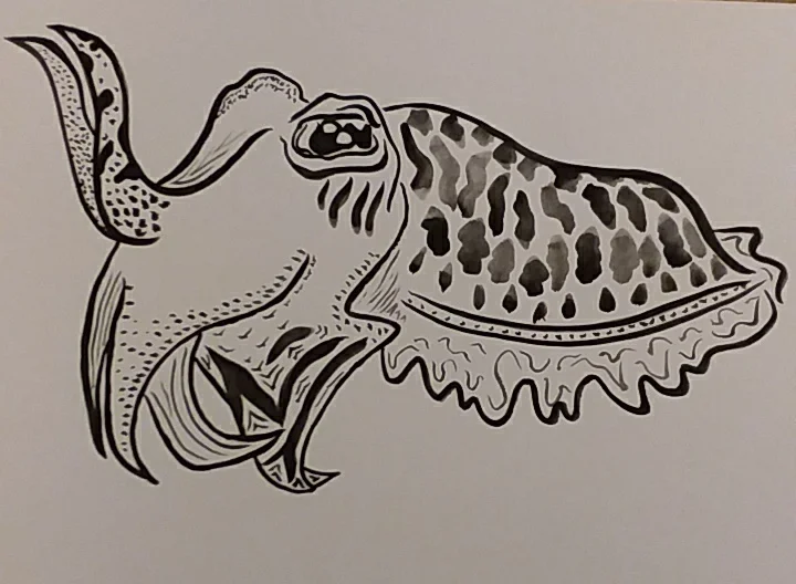 The original painting, snapshotted on my broken phone with a breath of relief I had accomplished this beauty how I intended.