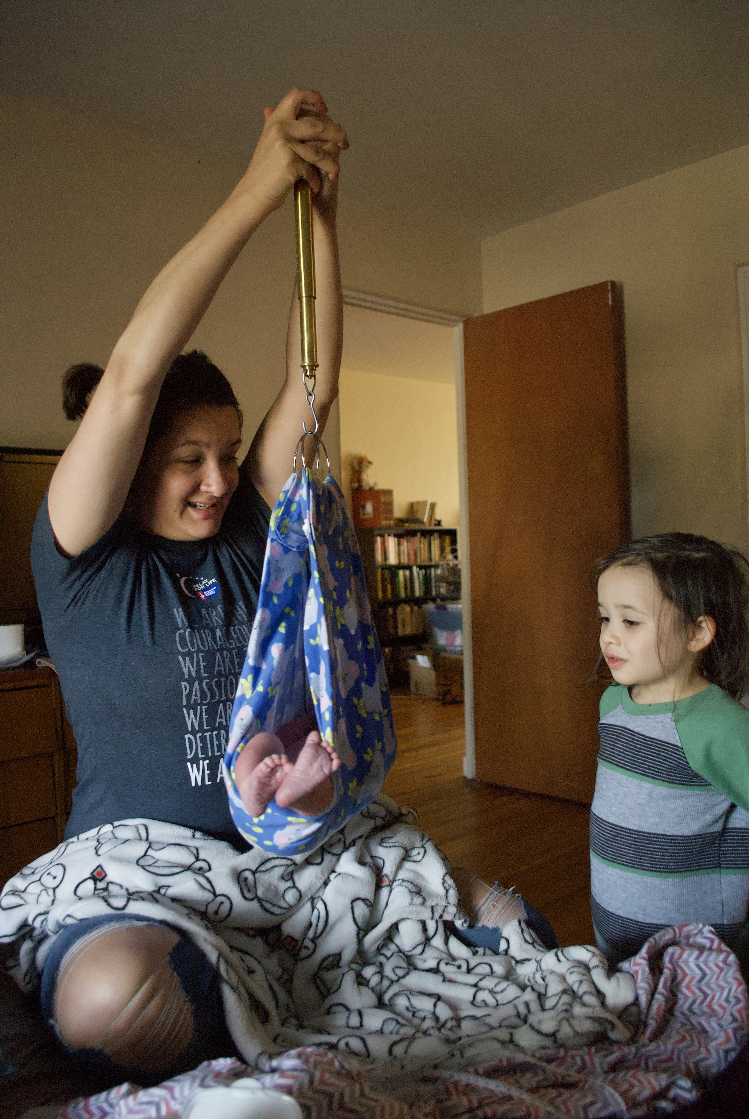 Our midwife and our spawn.