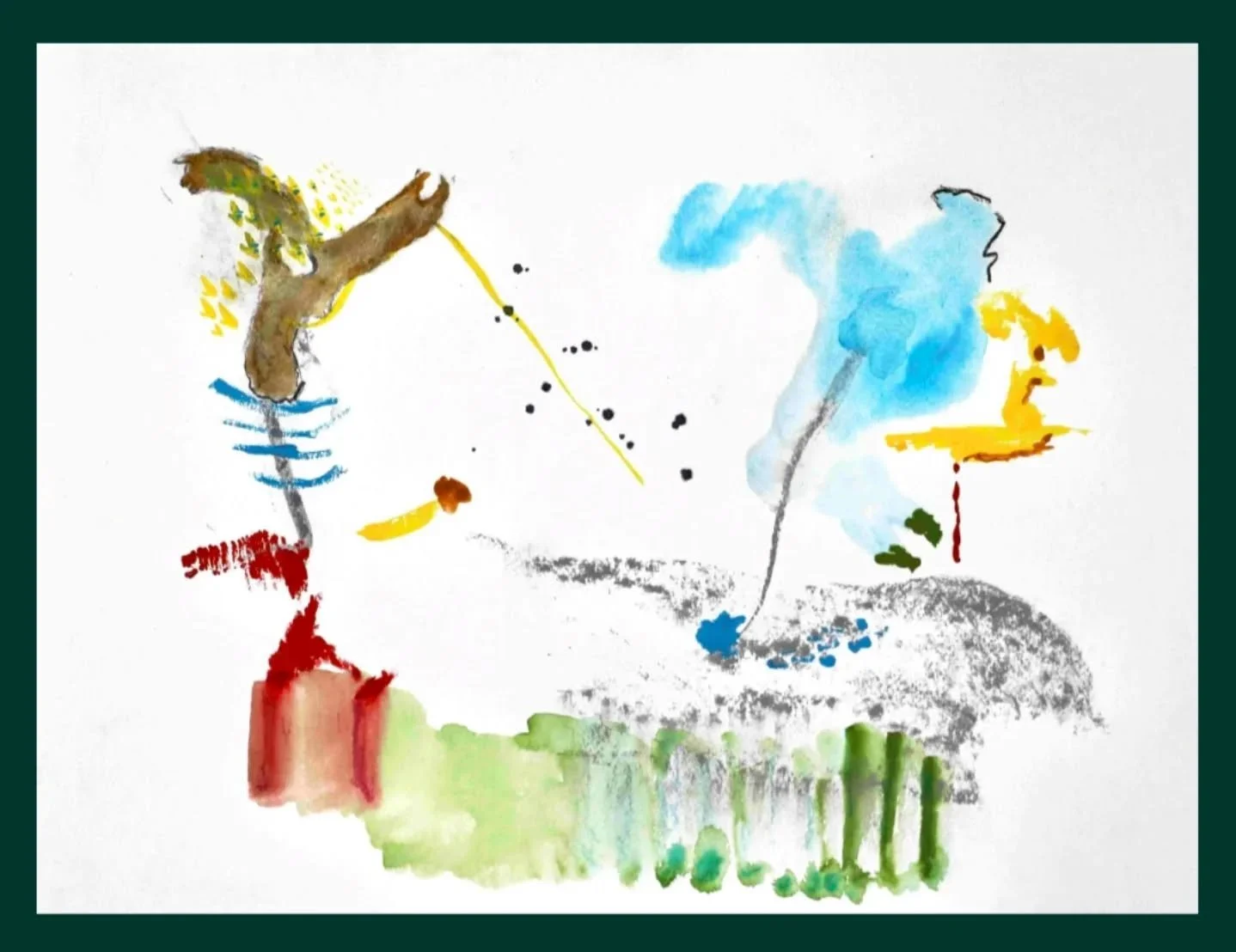 This painting is the image of pleasure. It is delighting in this life, of not taking hold of any part of it for myself, of dedicating all of it to all. 
 
In college, I viewed acting as the human ethnography, of being able to learn about humans, othe