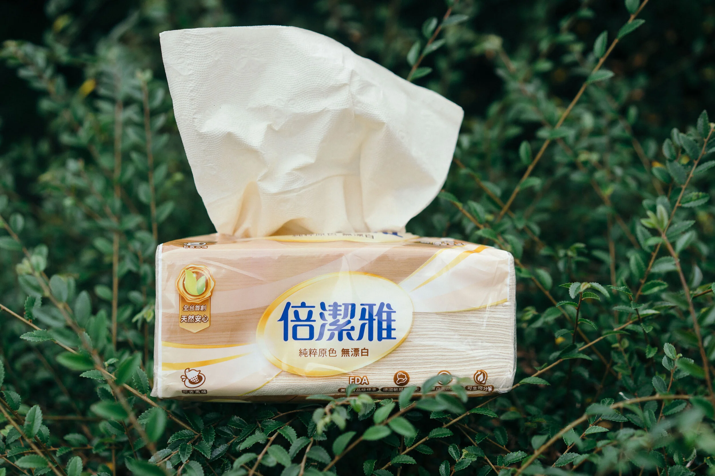 倍潔雅的無漂白衛生紙,除了是台灣第一個通過PEFC全球最大環保林木驗證的衛生紙,保護天然林,創造生態永續平衡的狀態。因為不經漂白,製程更環保,縮短了製漿過程,相對消耗了較少的能源,對環境更加友善。