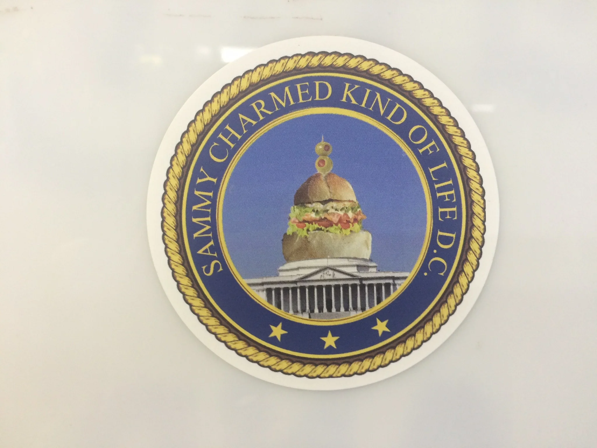 My favorite sticker ever. Spotted in a DC deli. T-shirt please.