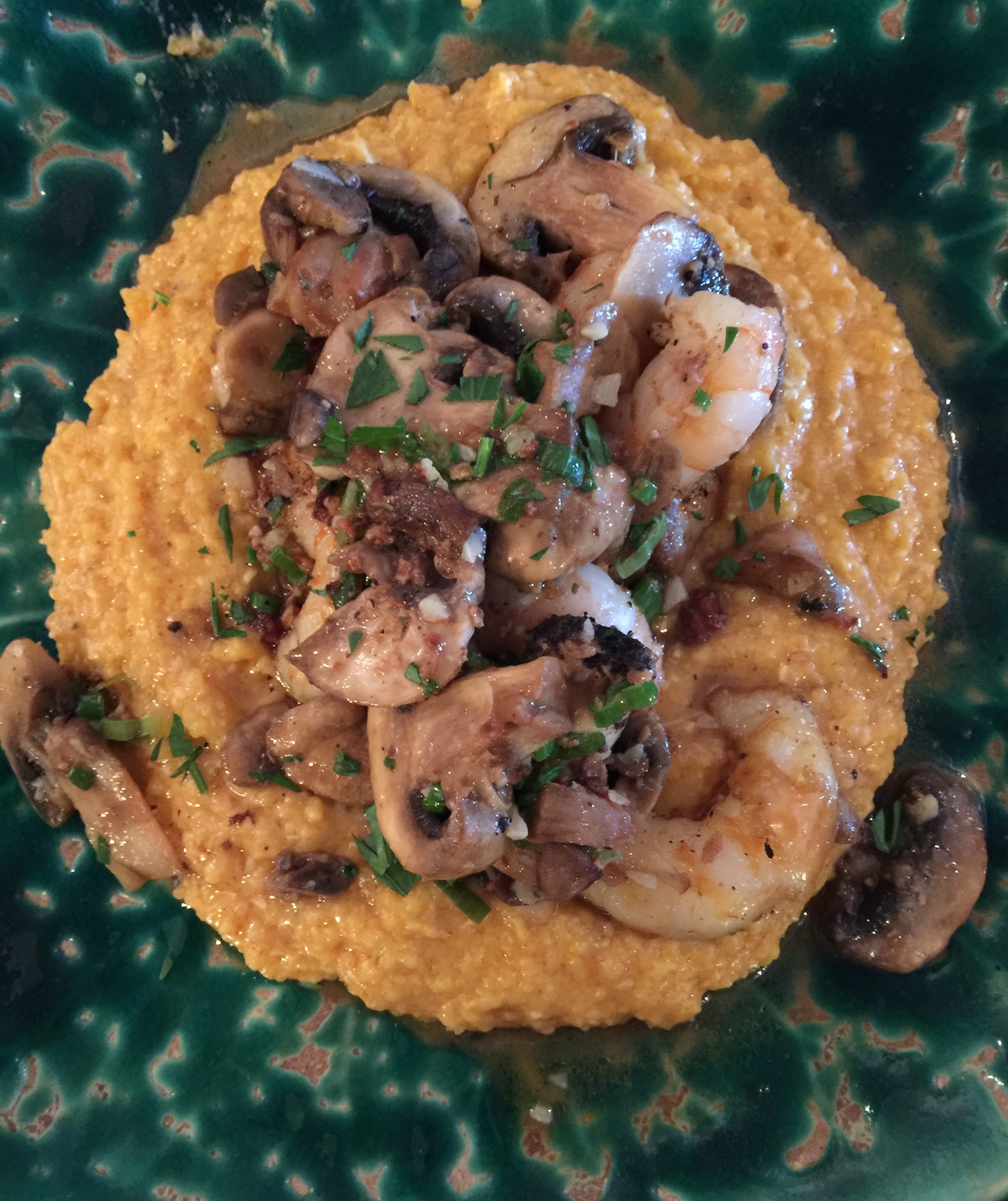 Shrimp and Grits, one of the great dishes.