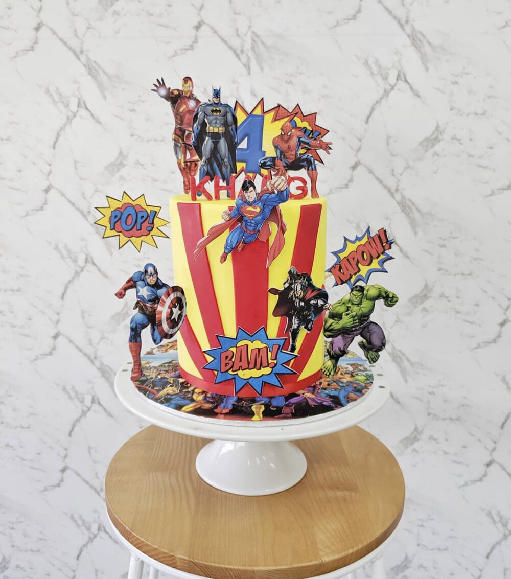 Tæt Afgang Baglæns Super heroes marvel cake — Ministry Of CakesOnline Storev