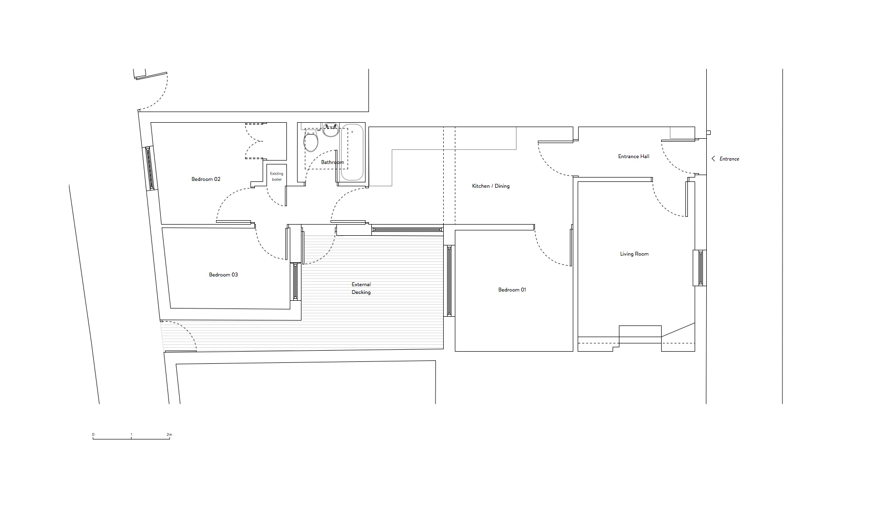 Before: Ground floor layout.