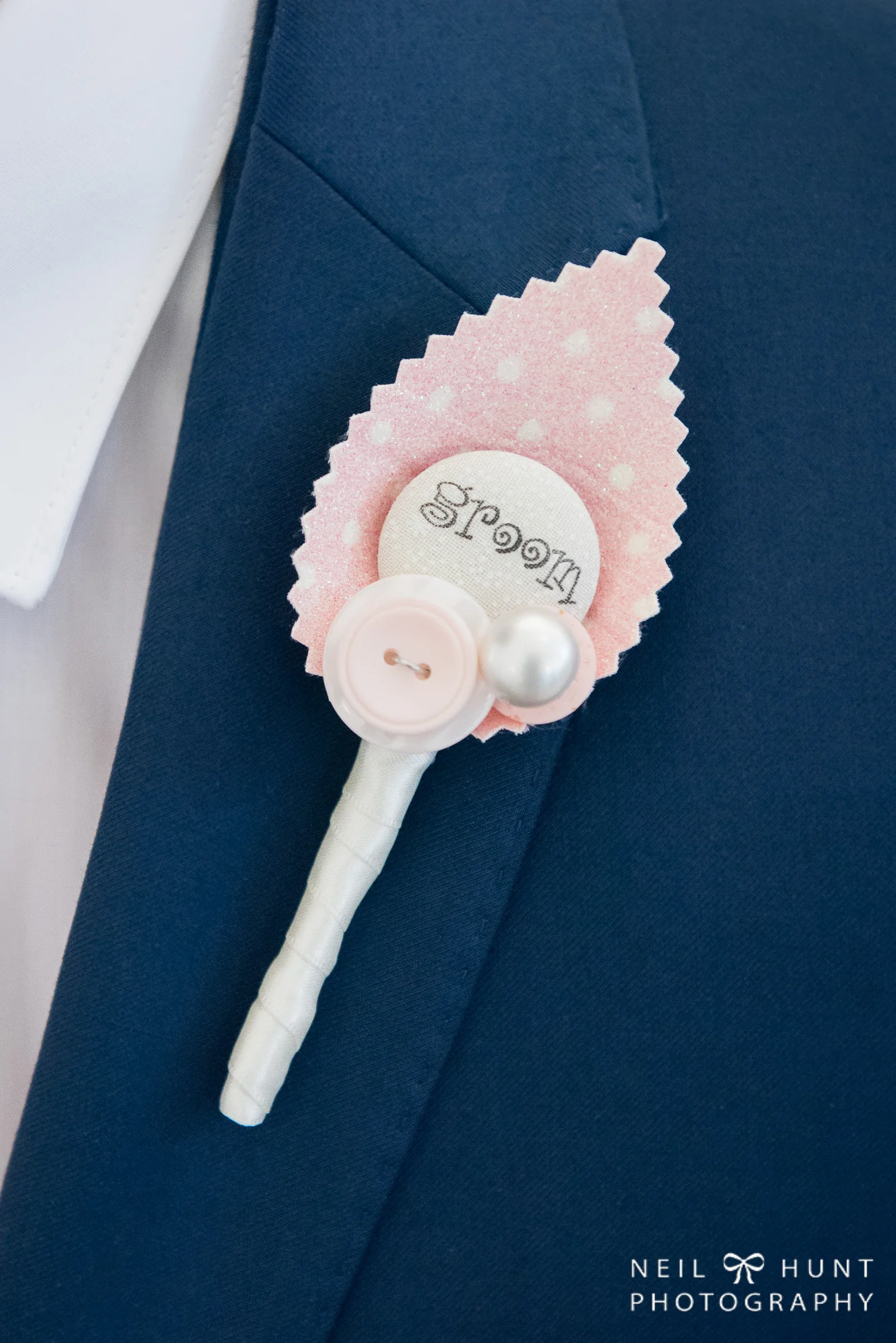Callum's personalised buttonhole.