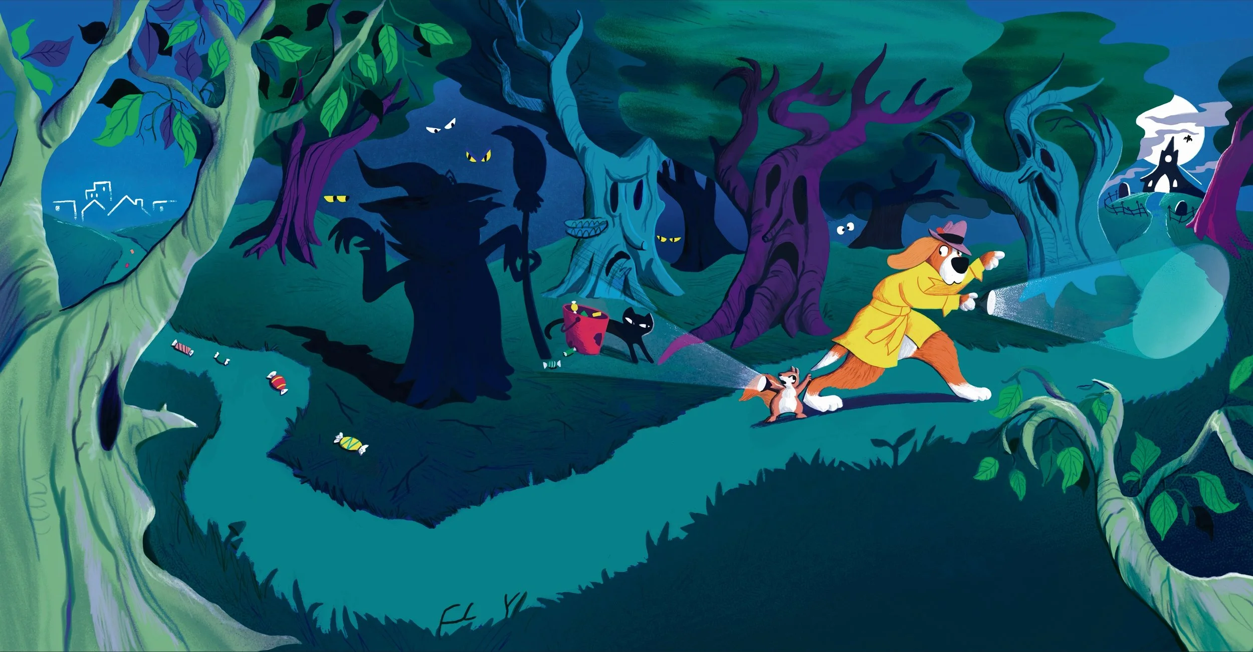 Stop That Witch spread illustration