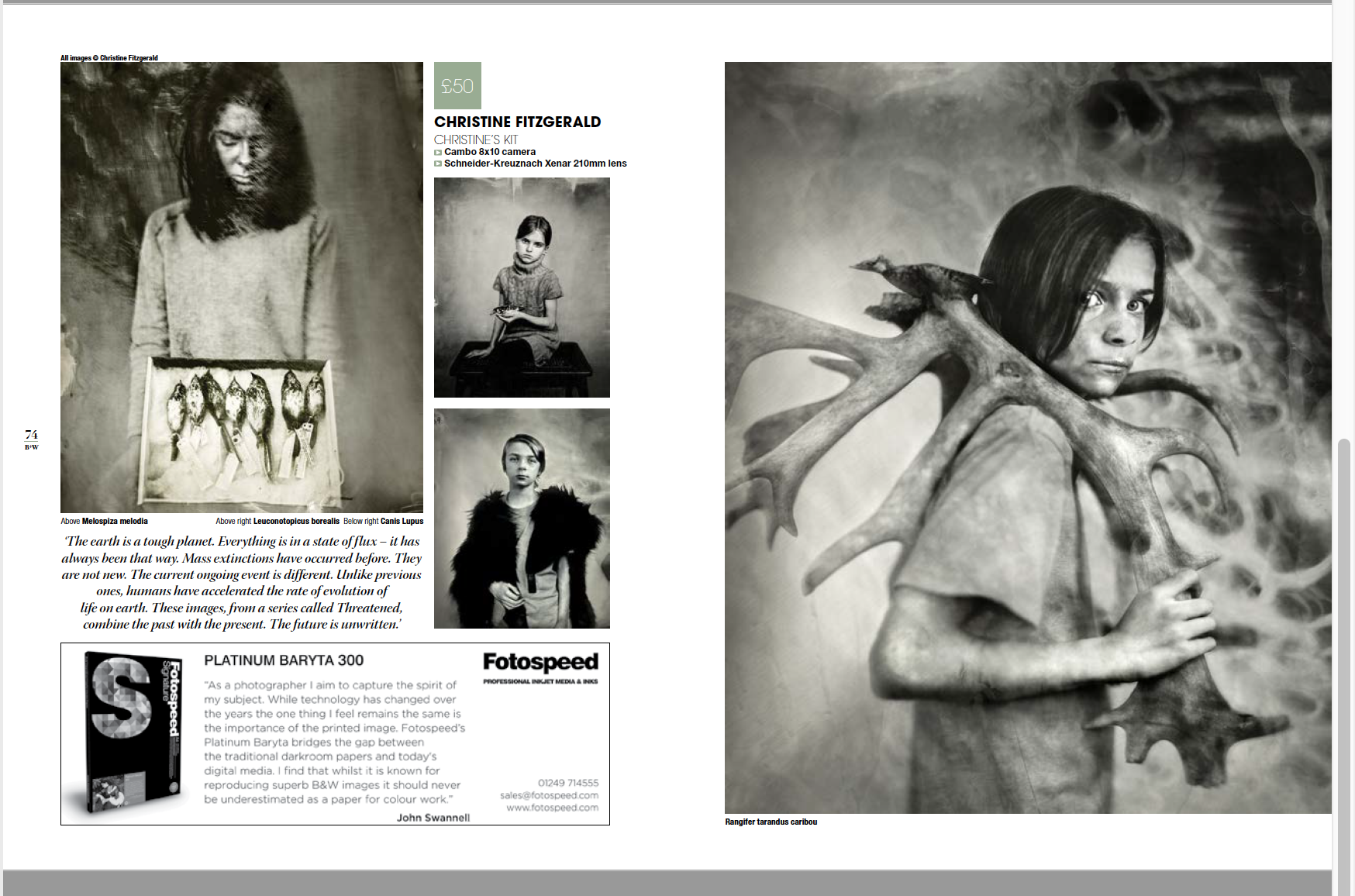 BLACK+WHITE PHOTOGRAPHY. Issue 192, August 2016.