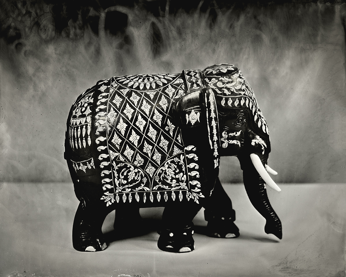  Ivory Inlaid Elephant, 2018  Platinum-Palladium Print 