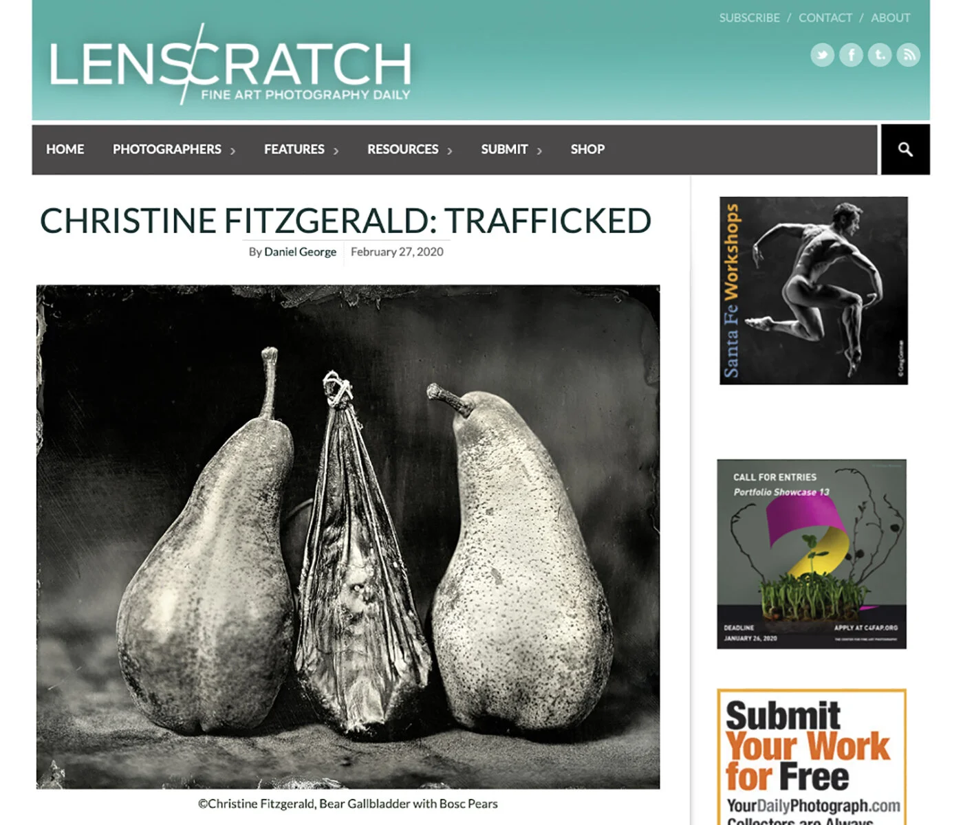TRAFFICKED Feature by Daniel George, LENSCRATCH, February 27, 2020
