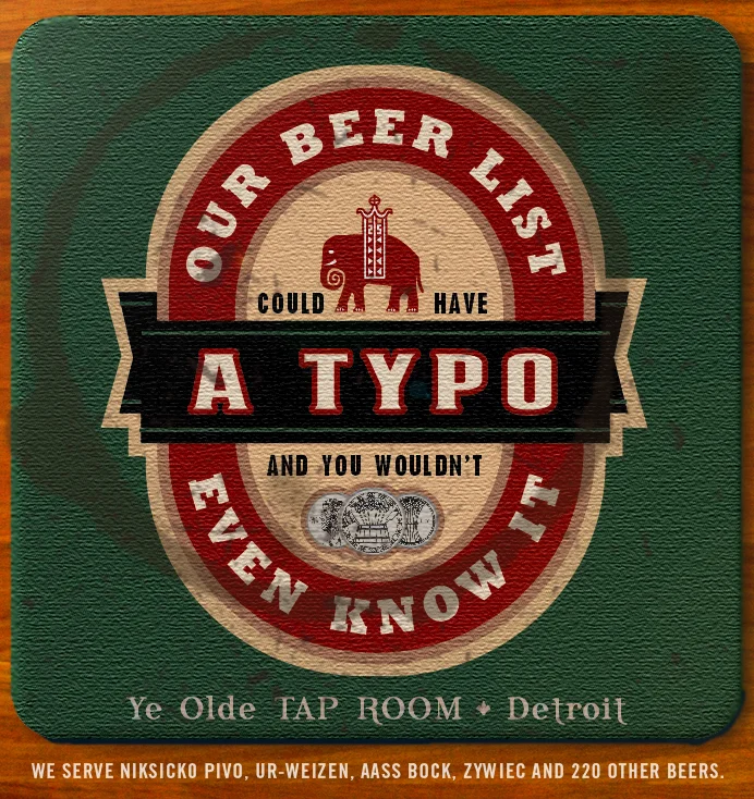 "Typo" coaster promo