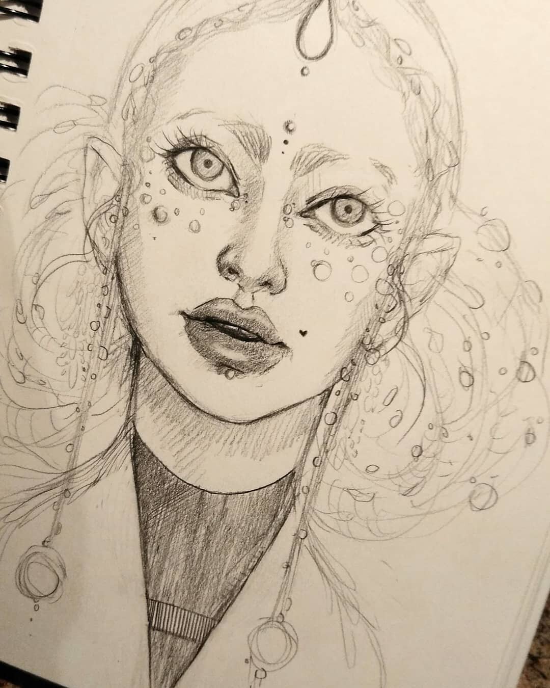 Ended the night with a quick stylized portrait.
.
..
...
..
.
#sketch #sketchbook  #pencil  #drawing #art #doodle #illustration #fantasyportrait #pencilart #illustratorsoninstagram #stylized #portrait #beauty  #blackillustrators #portraitsketch #prac