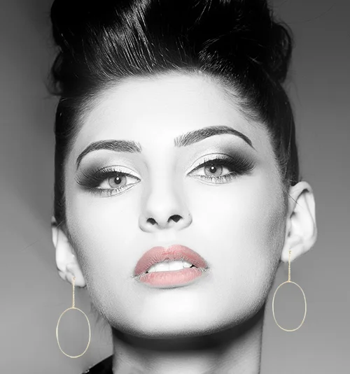 Earrings -LIM Collection Ellipse Earring post Pendant : Eur 230 18 Kt gold