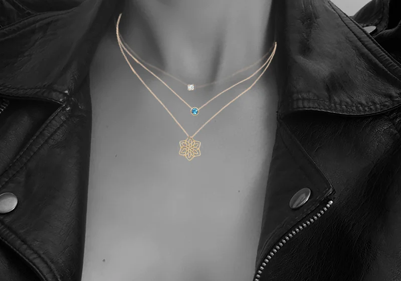 MANDALA Collection Flower of Gy Pendant Eur 160 Chain Eur 100 18 karat gold